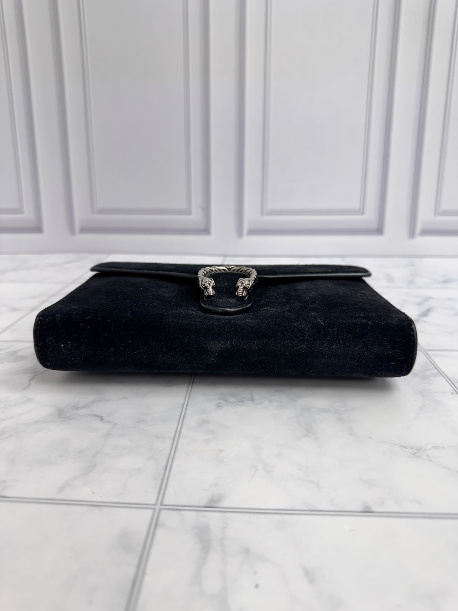 Gucci Black Suede Dionysus Crossbody Bag