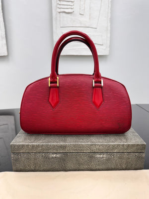 Louis Vuitton Red Epi Jasmine Handbag