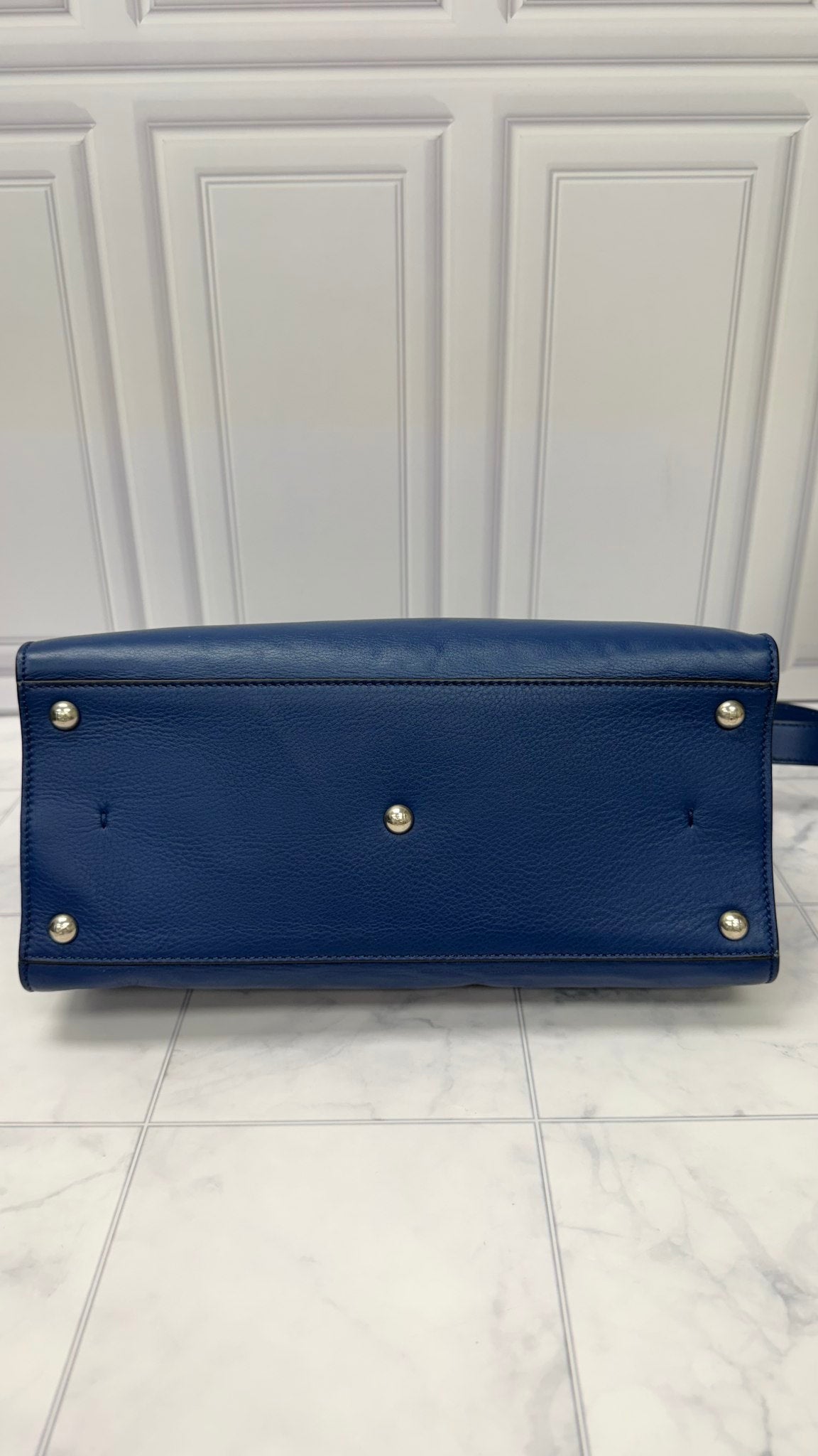 Fendi Navy Blue Leather 3Jours Handbag 