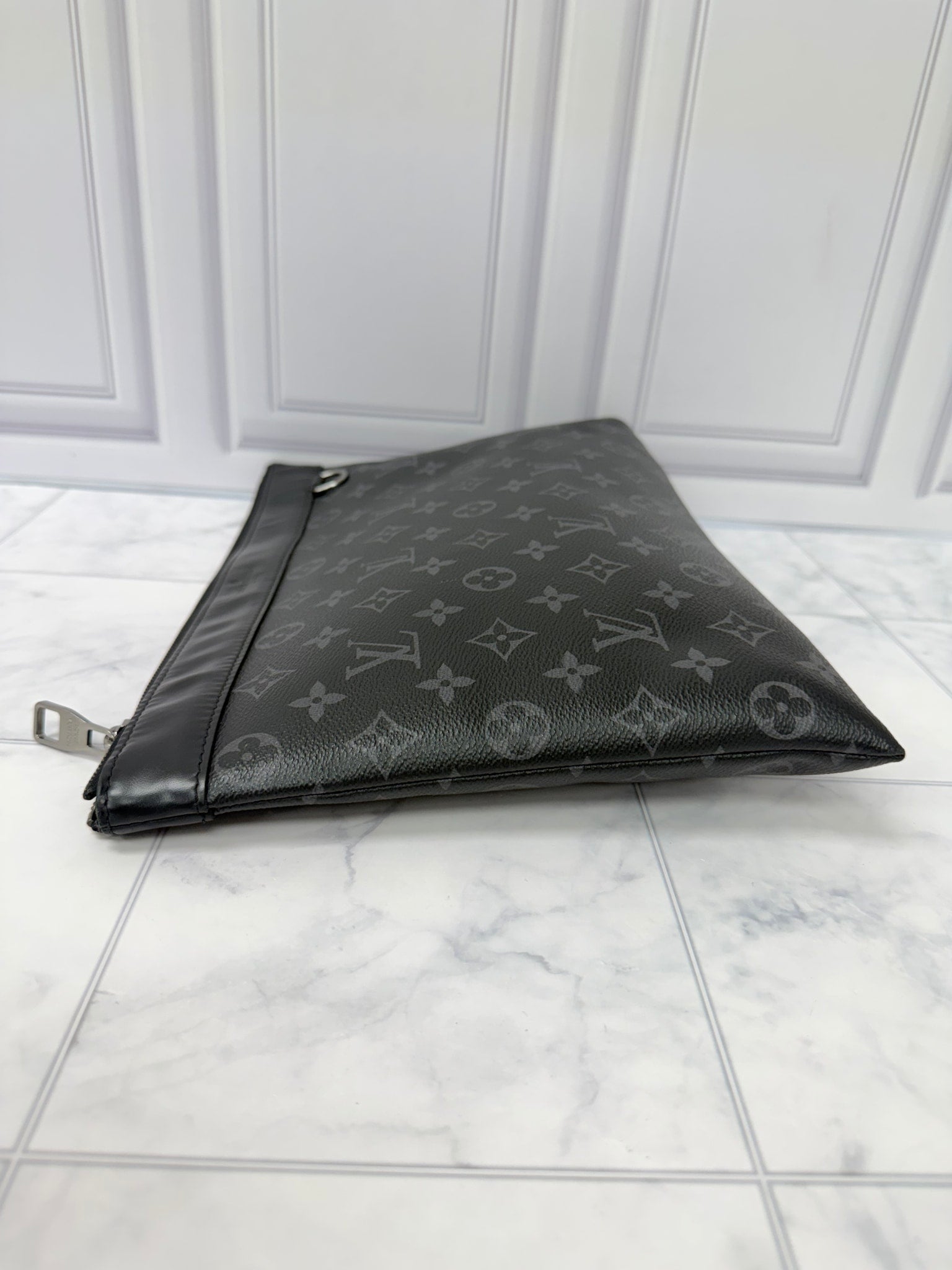 Louis Vuitton Monogram Eclipse Pochette To Go Clutch 