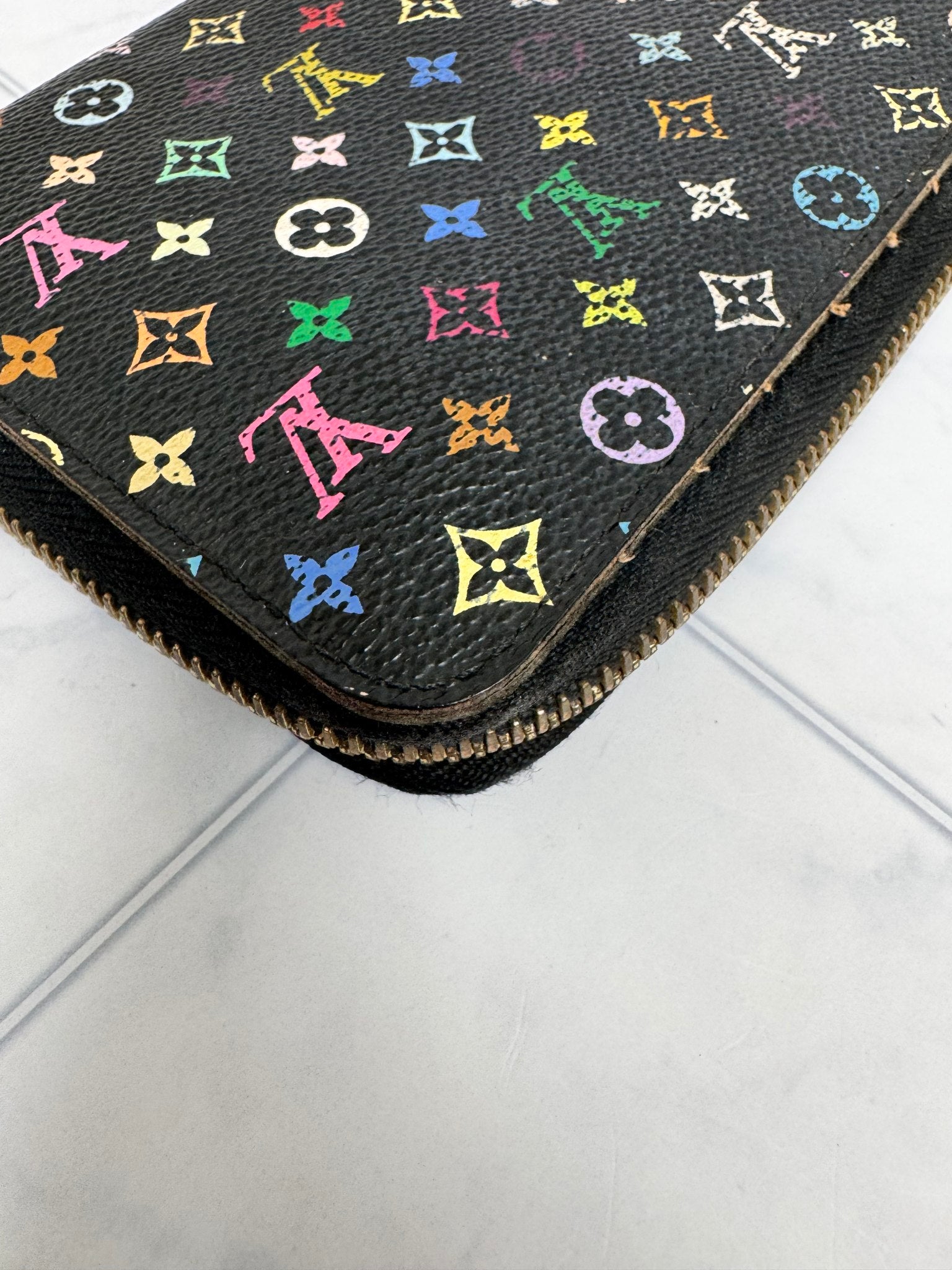 Louis Vuitton Black And Multicolor Monogram Long Zippy Wallet