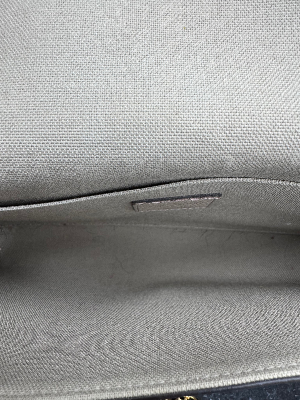 LIKE NEW - Louis Vuitton Taupe Empreinte Monogram Pochette Felicie