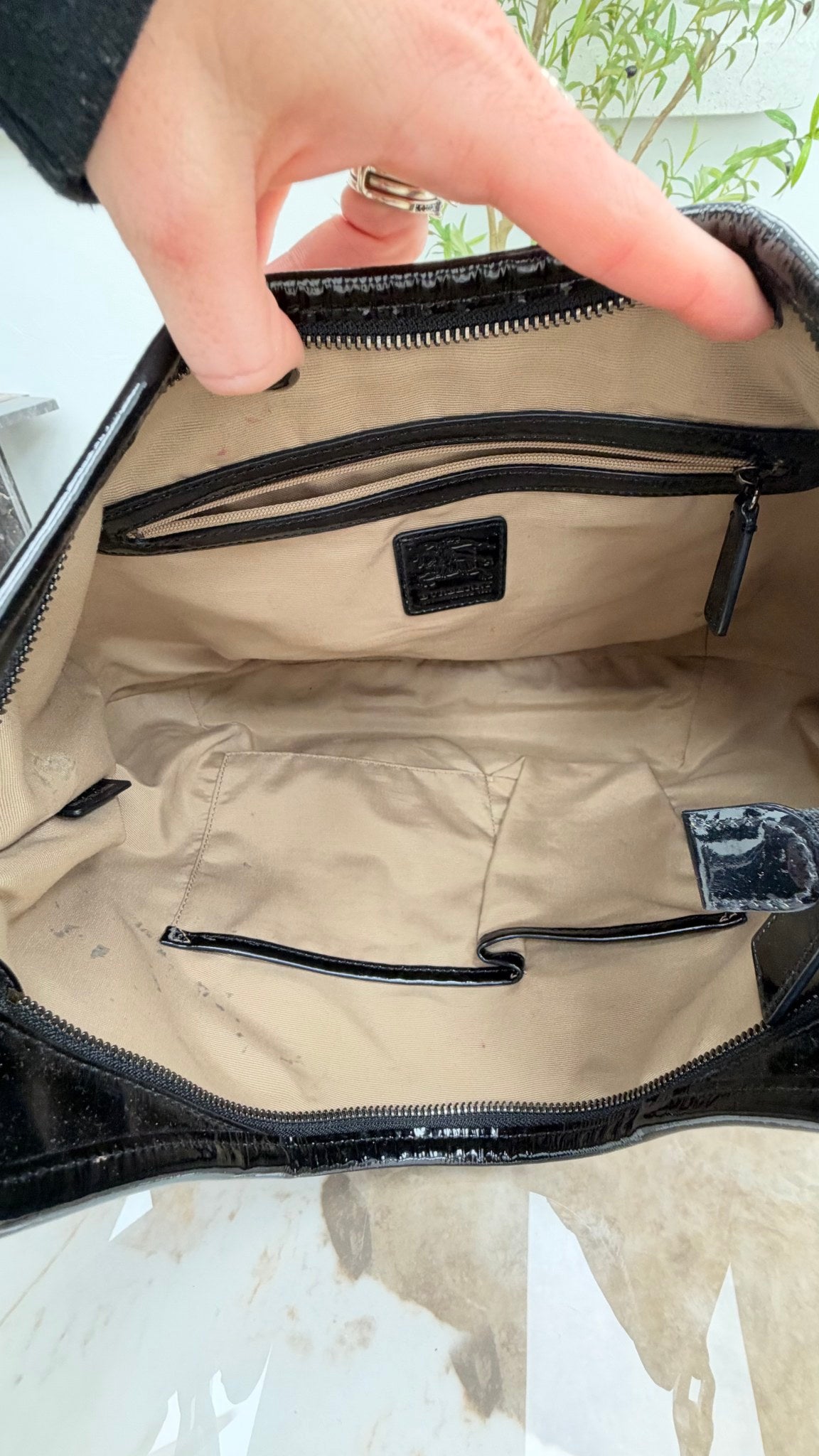 Burberry Beige Coated Canvas Supernova Shoulder Bag