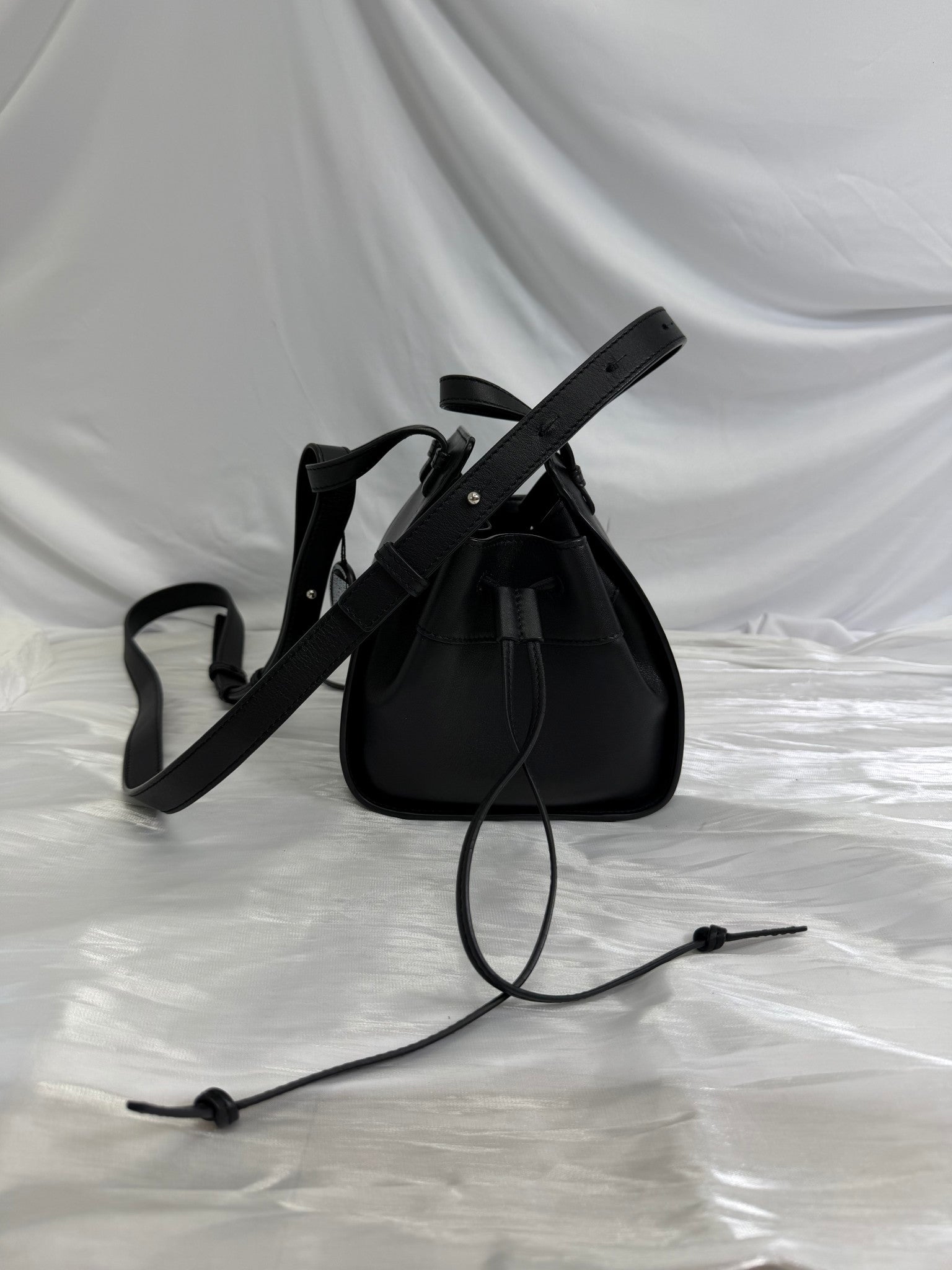Loewe Black Leather Mini Hammock Hobo