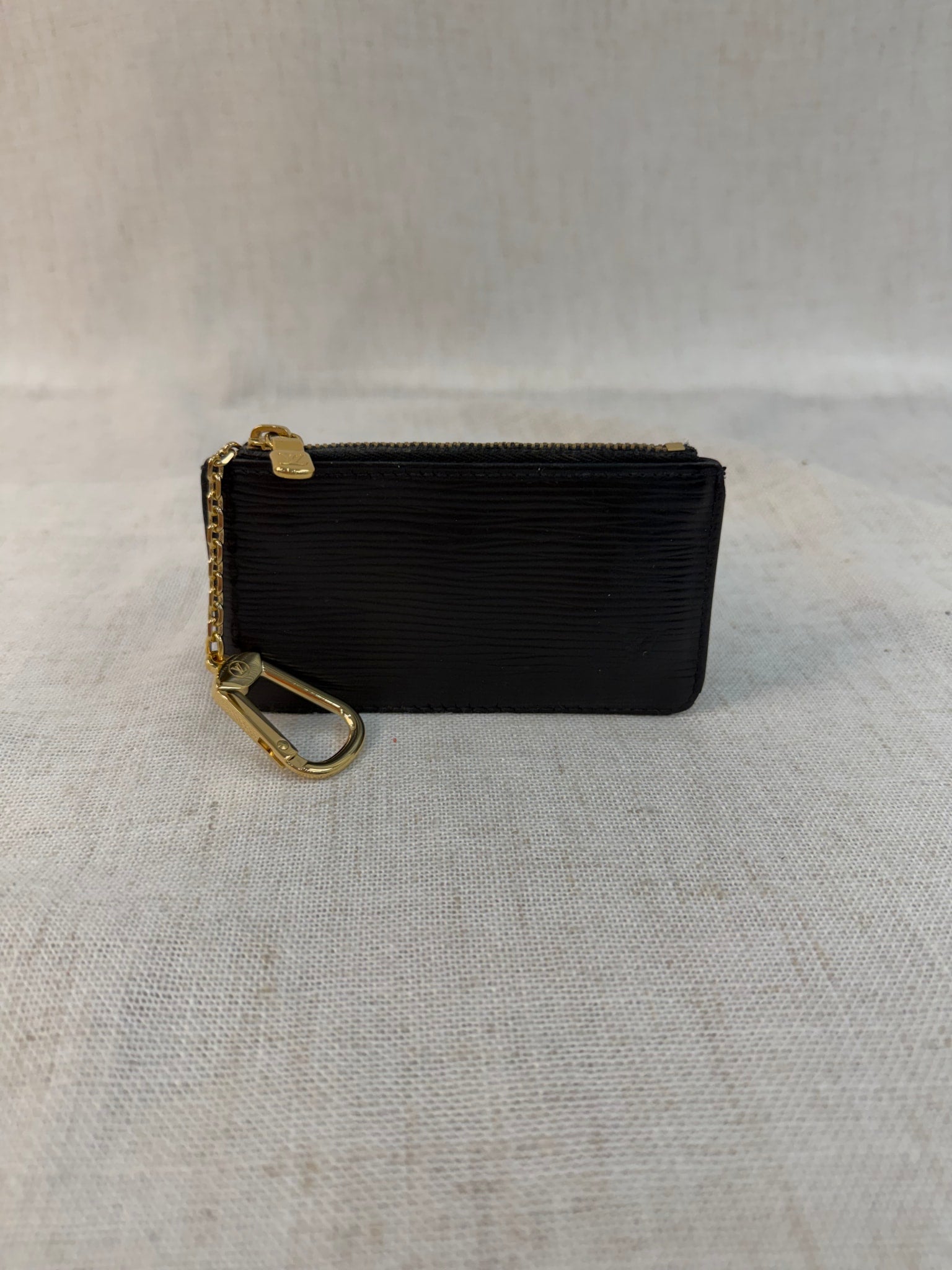 Louis Vuitton Black Epi Leather Key Cles