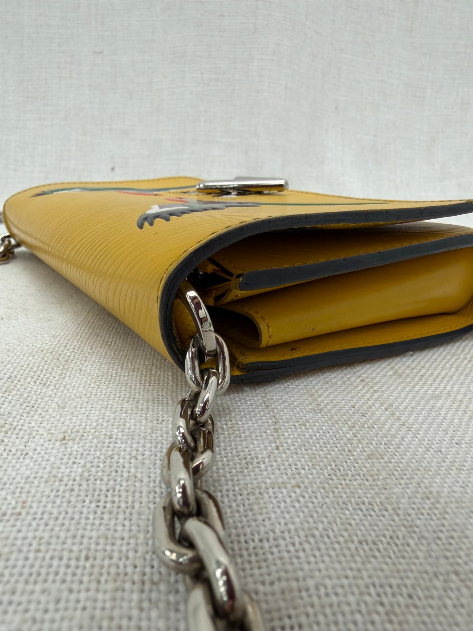 Louis Vuitton Yellow Epi Early Bird Twist Wallet on a Chain