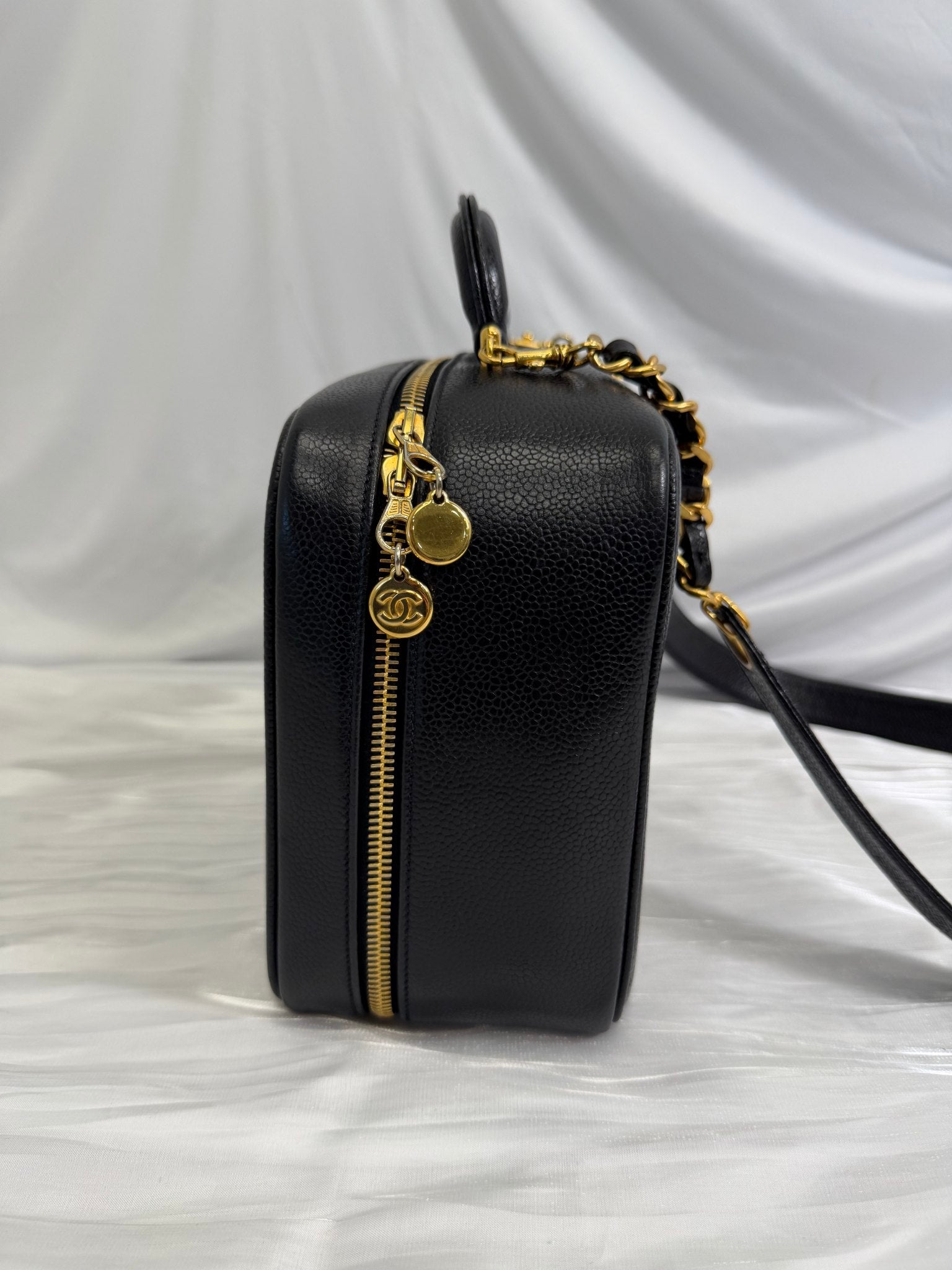 Chanel Black Caviar Large Vanity Case