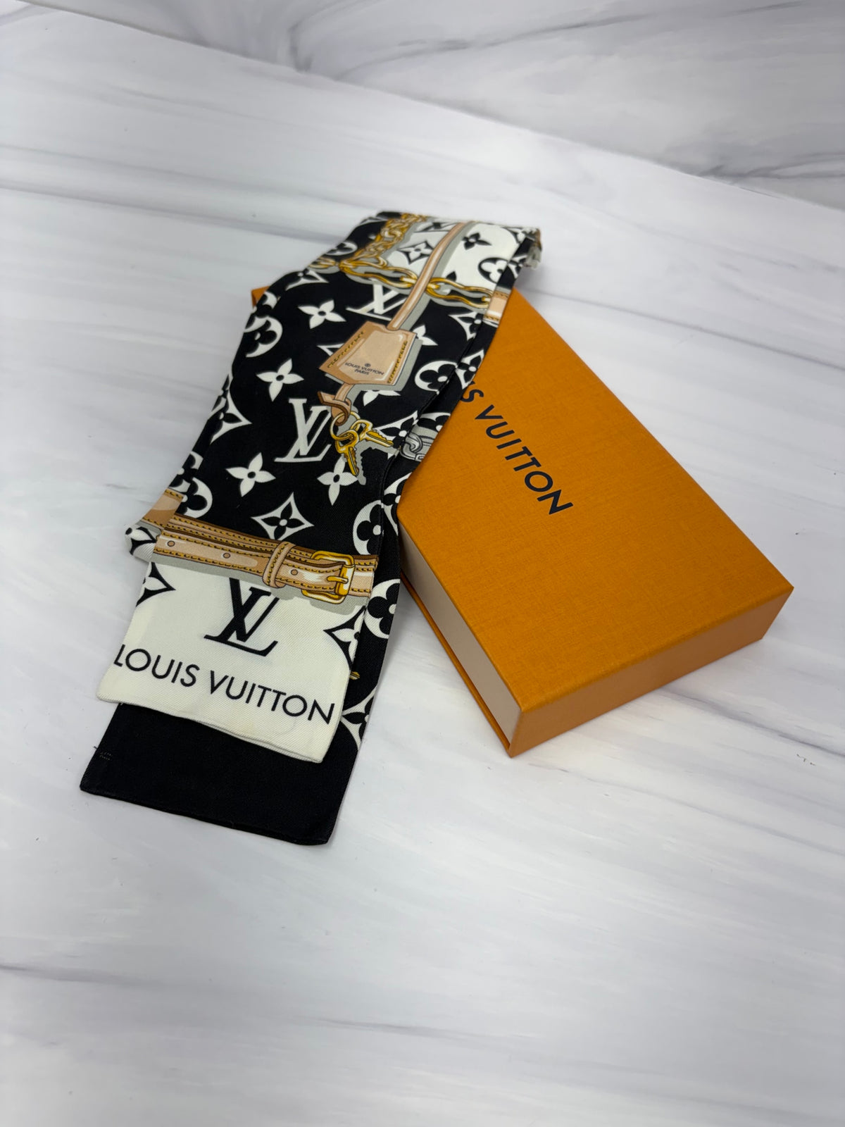 Louis Vuitton Monogram Confidential Silk Twilly