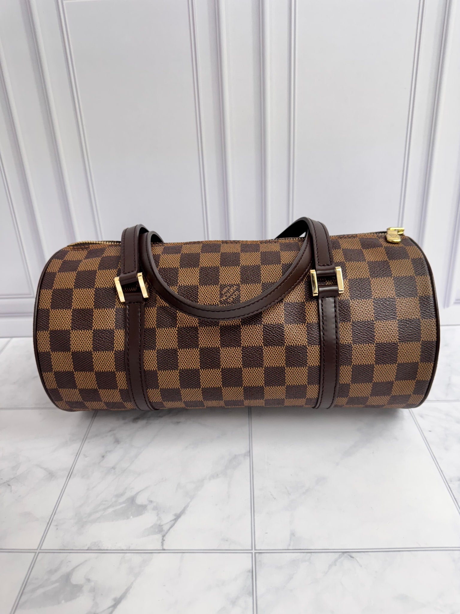LIKE NEW - Louis Vuitton Damier Ebene Papillon 30 With Pouch
