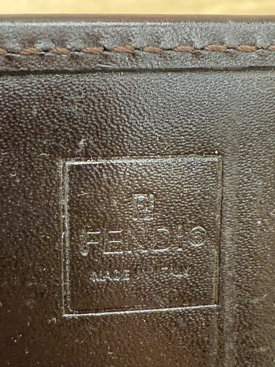 Fendi Zucca Brown Canvas Long Wallet