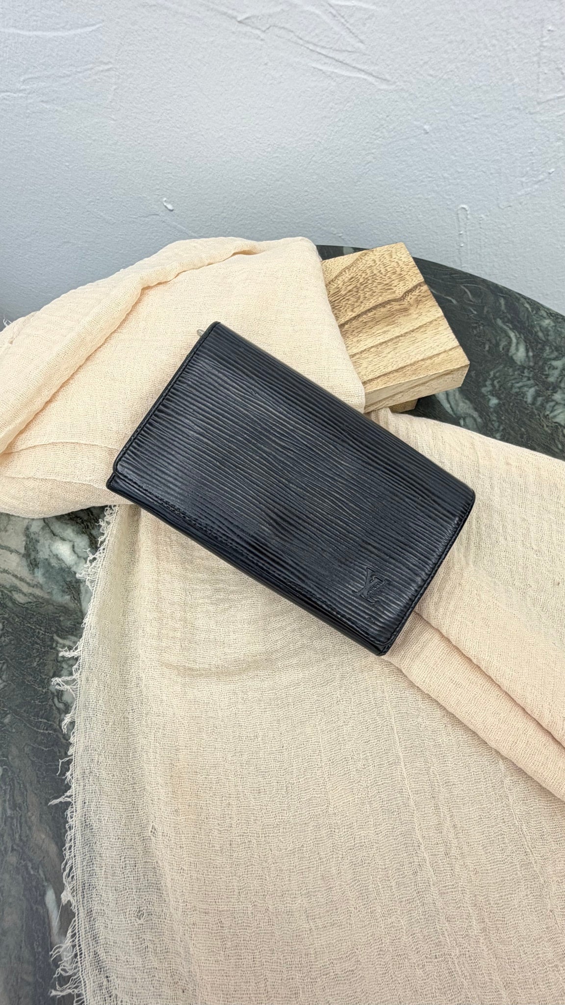 Louis Vuitton Black Epi Leather Wallet