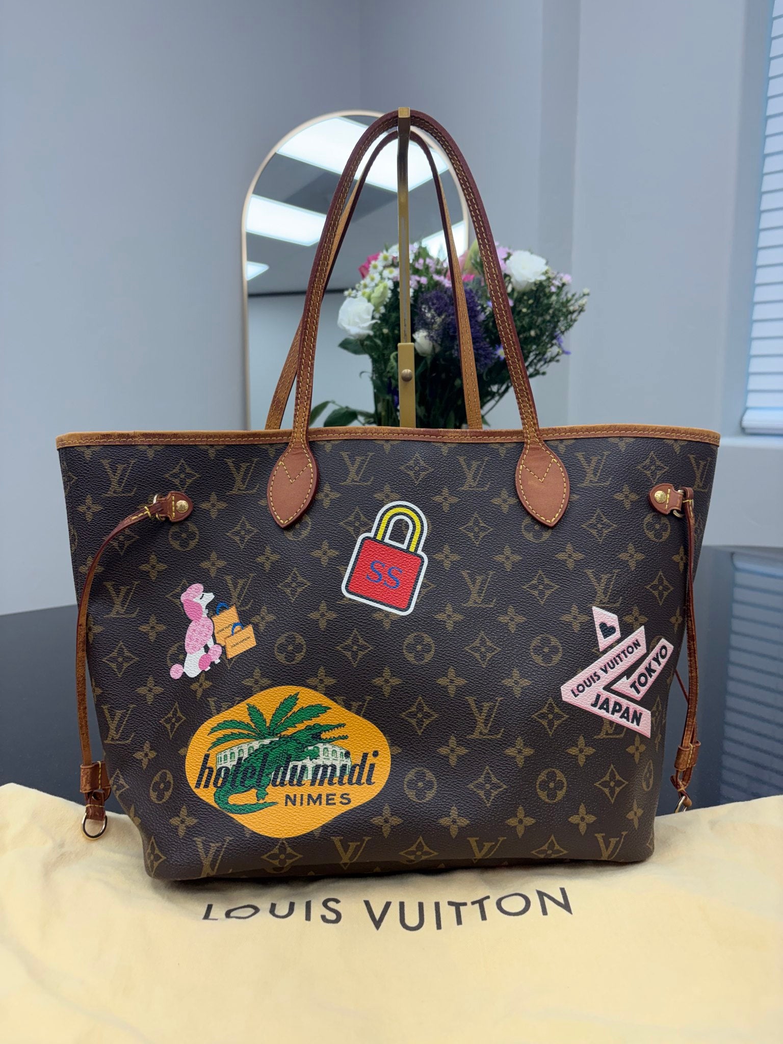 Louis Vuitton Monogram Patches Neverfull Bag