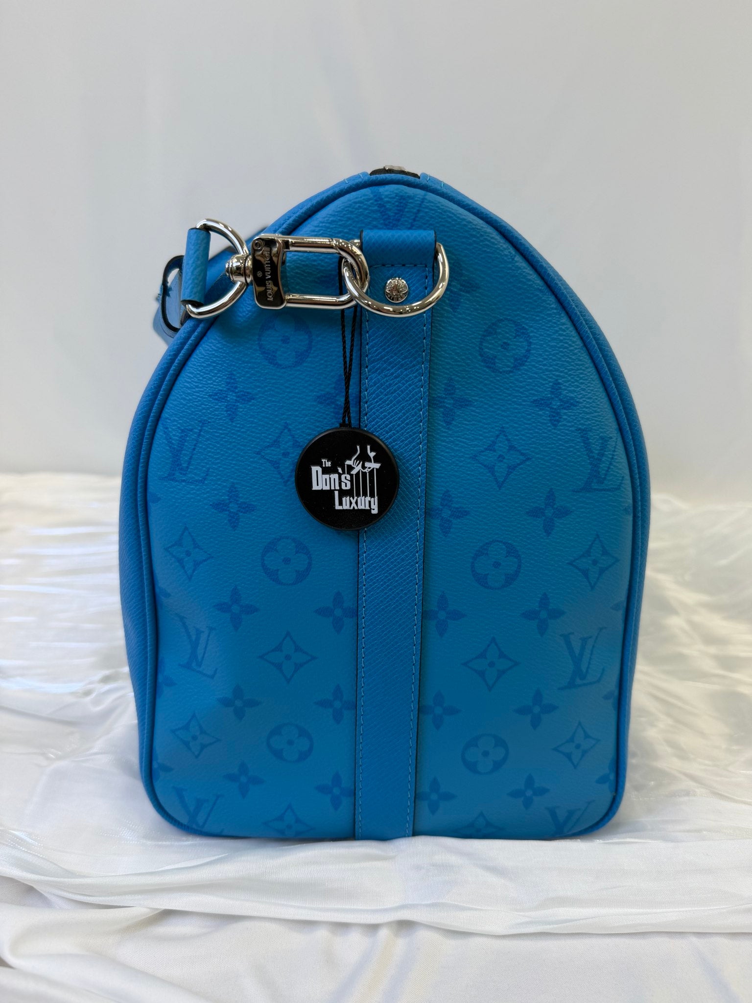 Louis Vuitton Blue Leather Keepall 50 Bandouliere