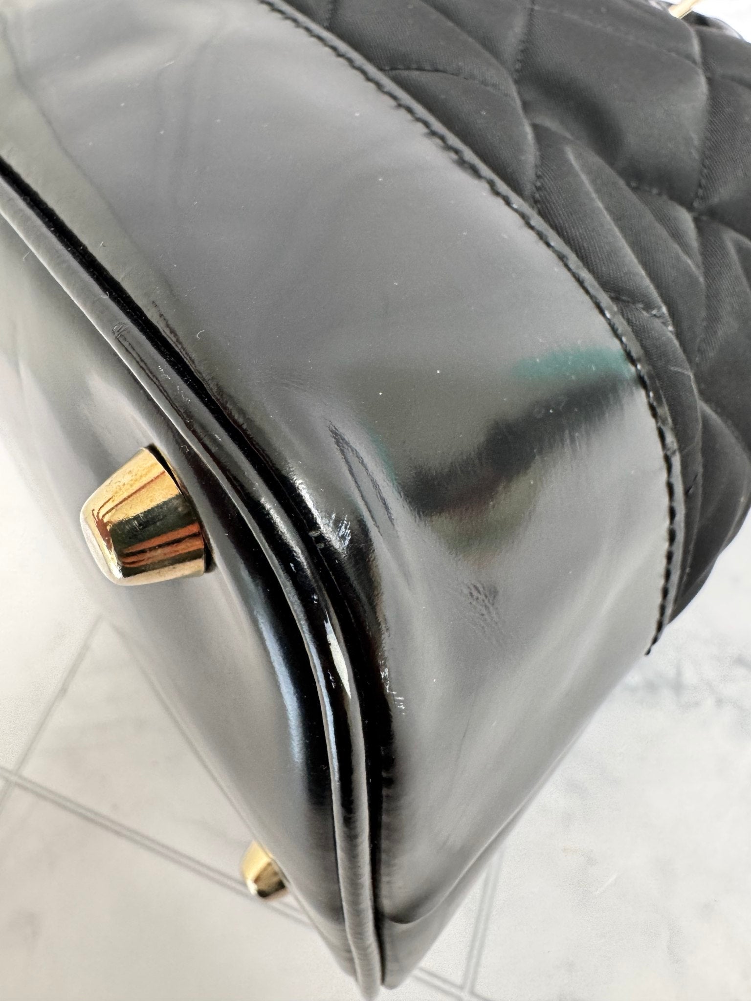 Burberry Black Quilted Nylon Manor Tote Bag