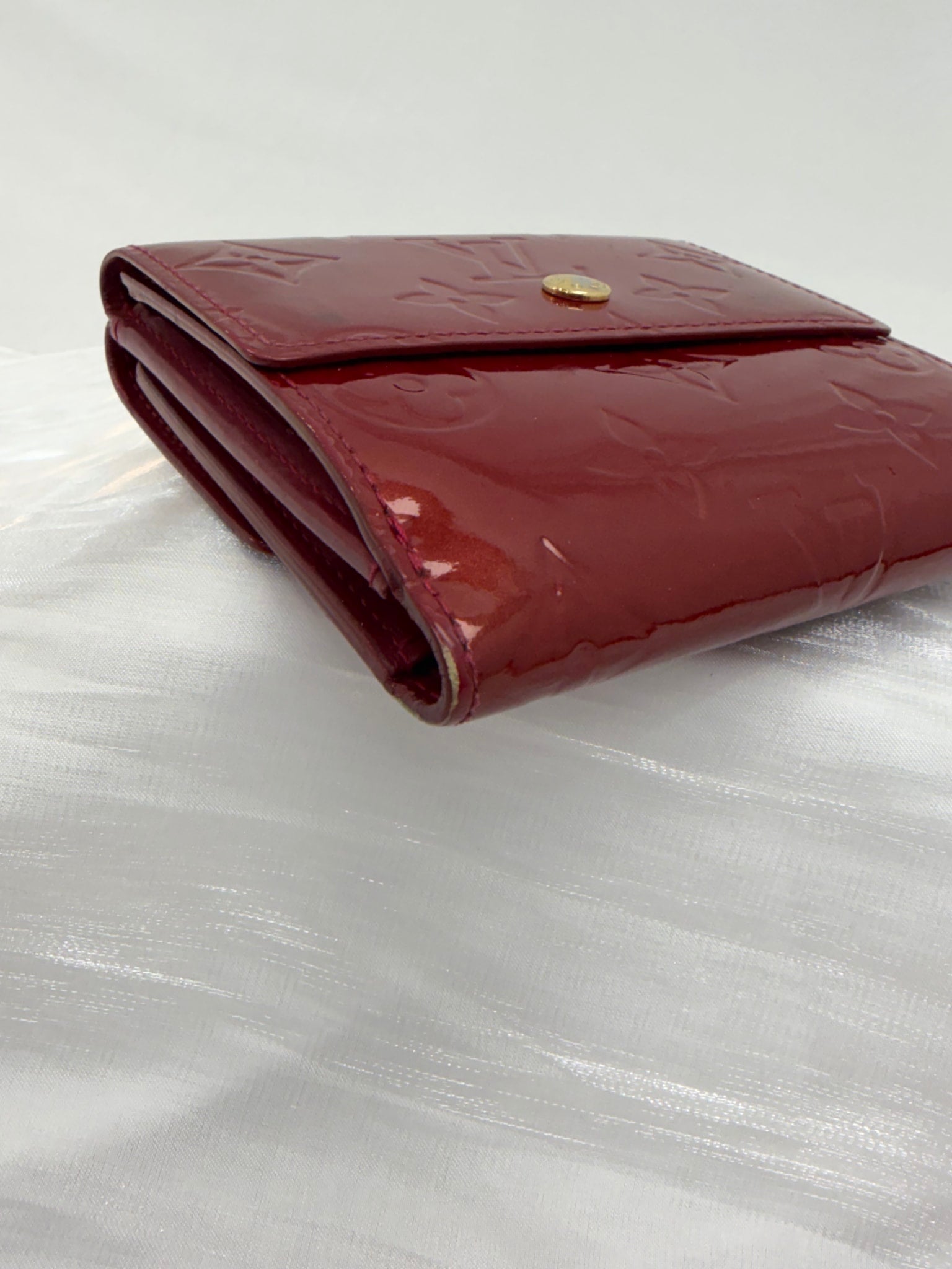 Louis Vuitton Red Vernis Elise Wallet
