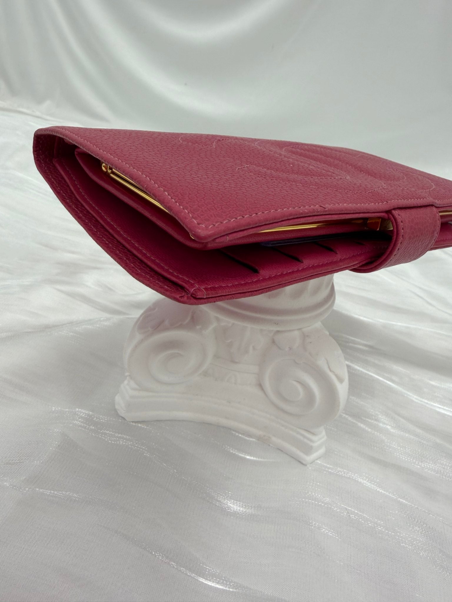 Chanel Pink Caviar Long Wallet 