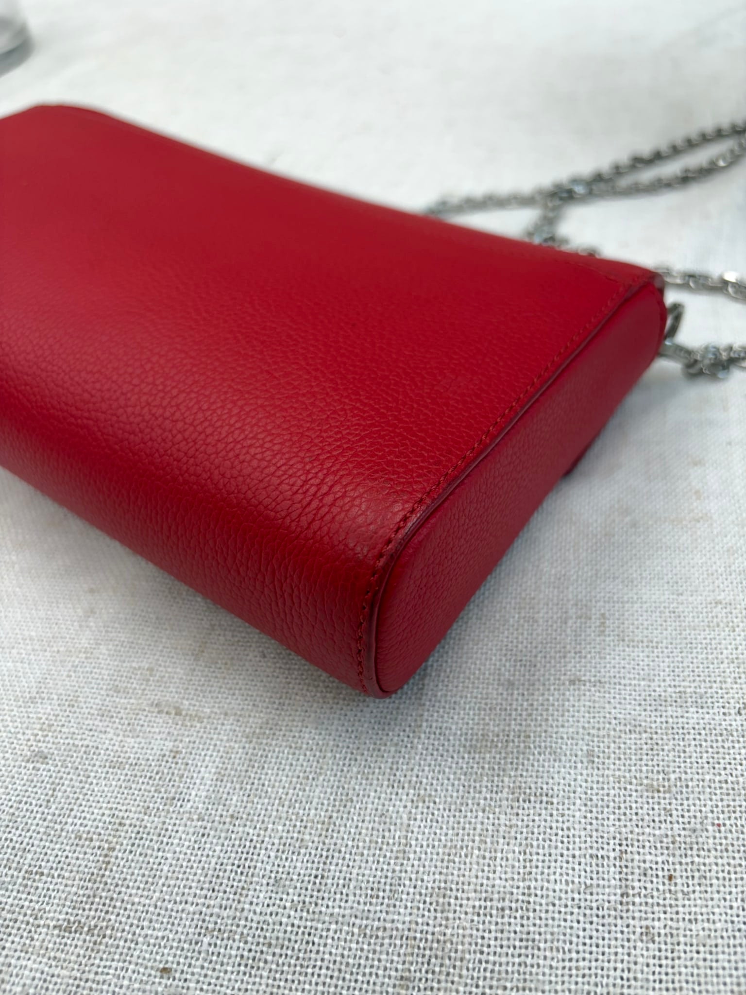 MCM Red Leather Millie Crossbody Bag