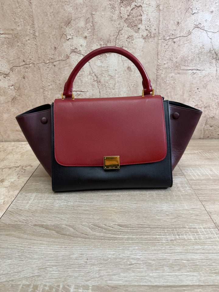 Celine Tricolor Leather Trapeze 2Way Bag
