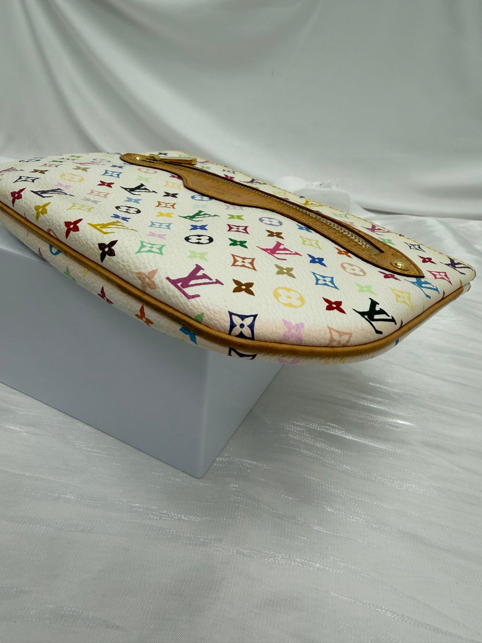 Louis Vuitton White Multicolor Monogram  Dome Pouch