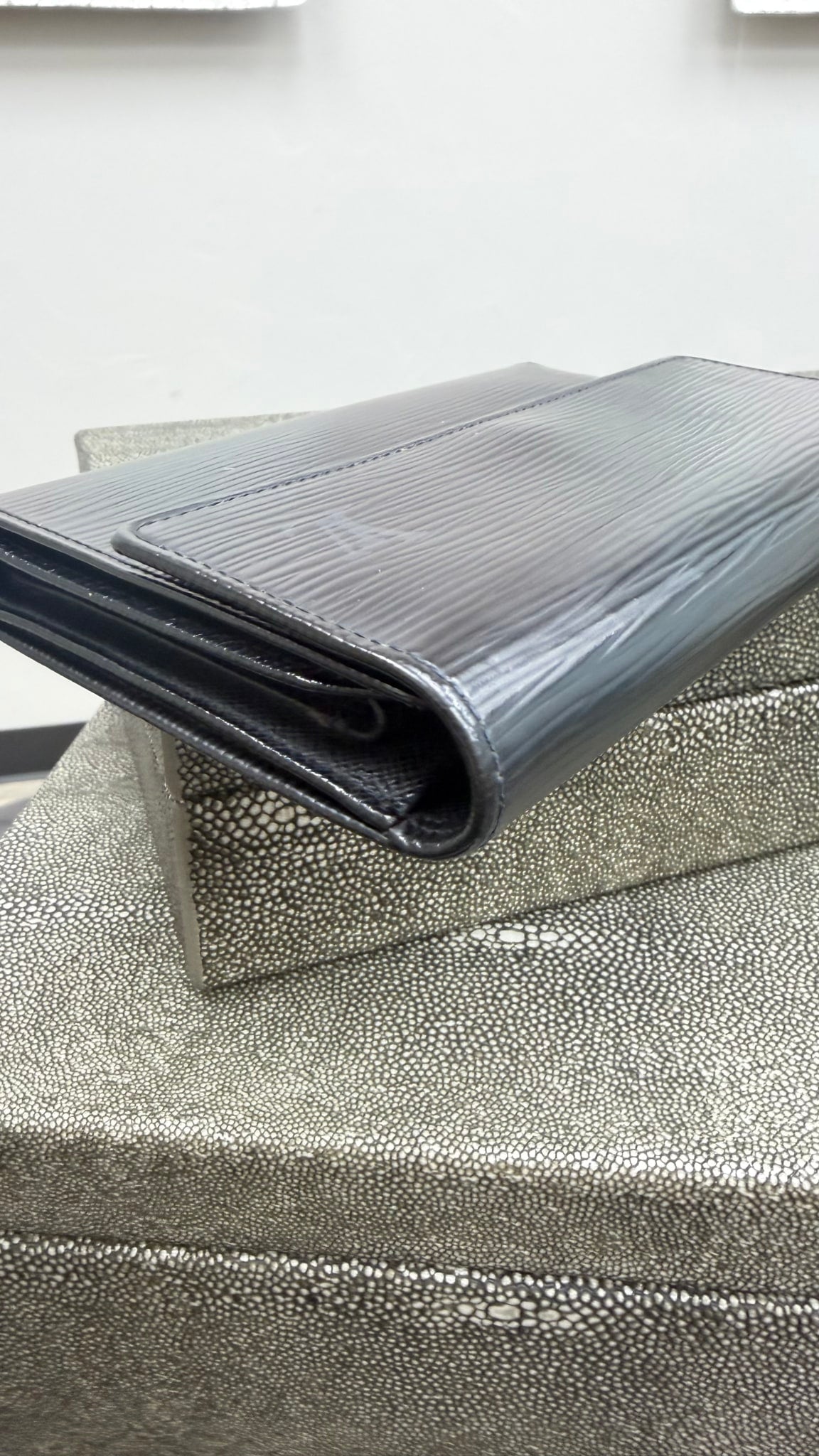 Louis Vuitton Black Epi Porte Tresor Trifold Wallet