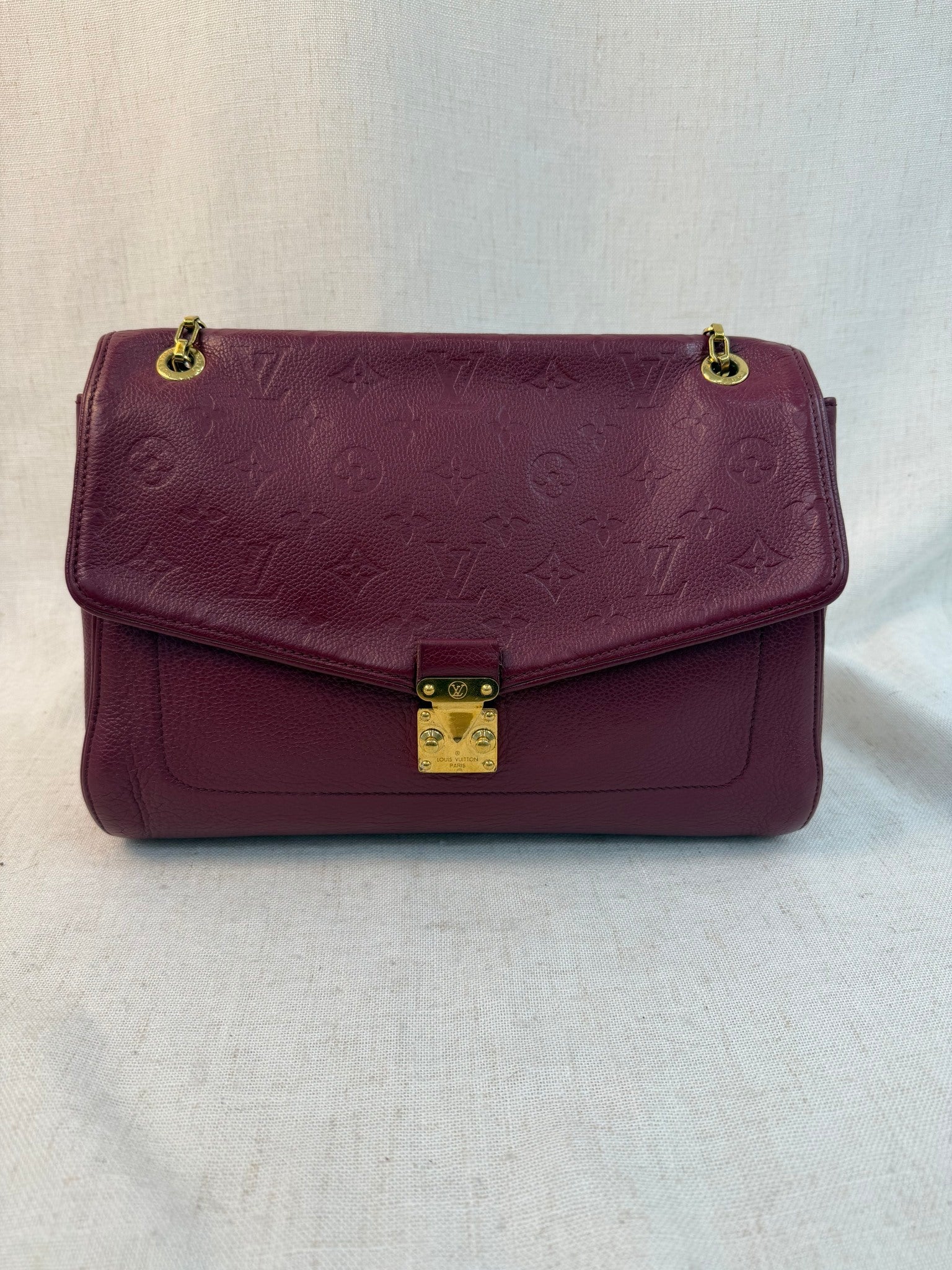 Louis Vuitton Raspberry Empreinte Saint Germain PM Shoulder Bag