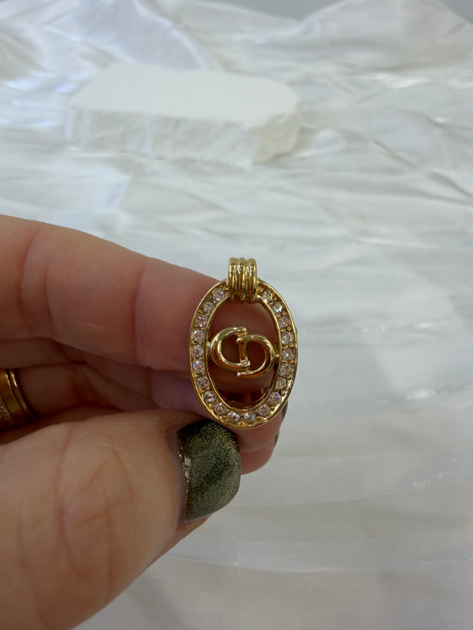 Christian Dior Gold CD Clip On Earrings