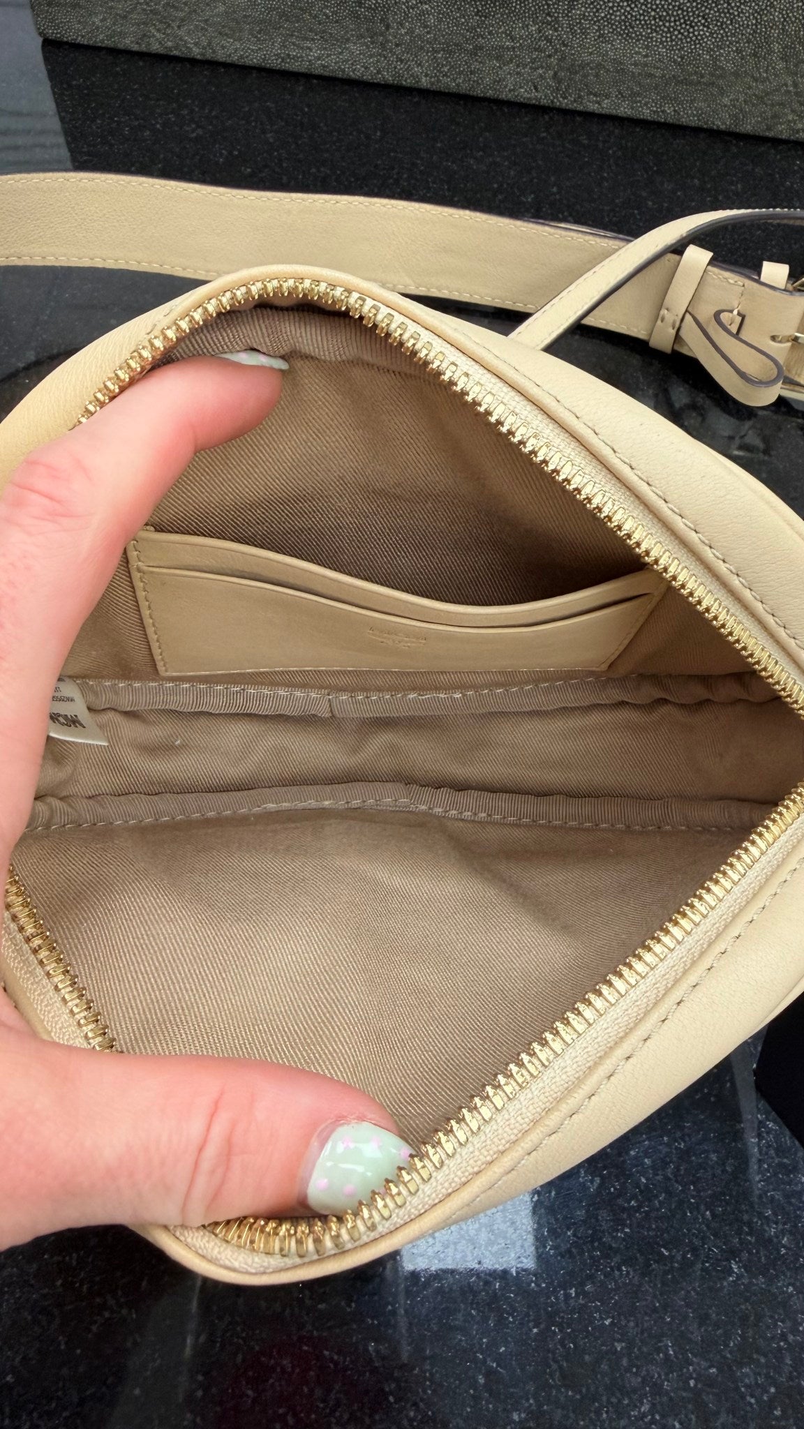 MCM Beige Visetos Coated Canvas Beltbag Crossbody Bag