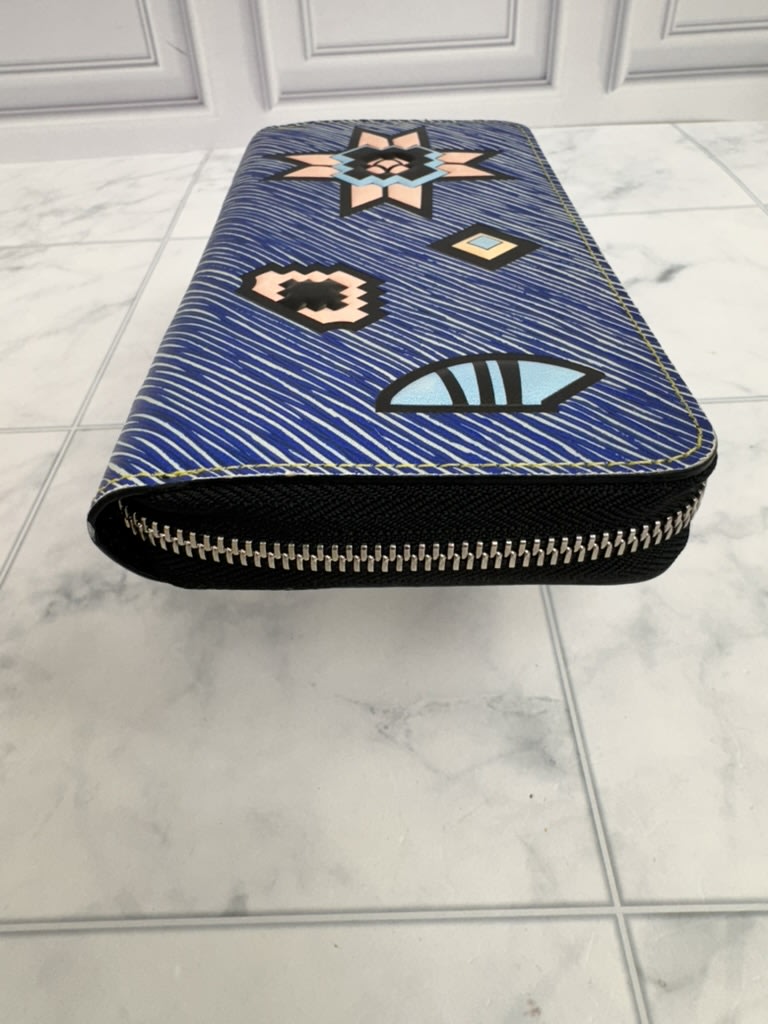 Louis Vuitton Blue Epi Azteque Zippy Wallet