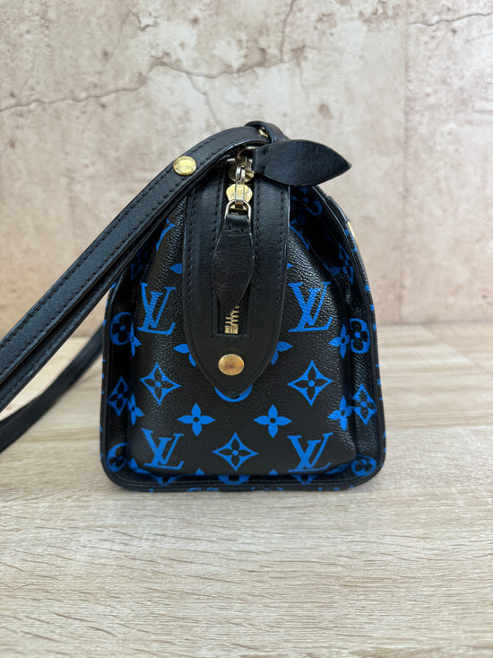 Louis Vuitton Monogram Black x Blue Speedy Amazon PM