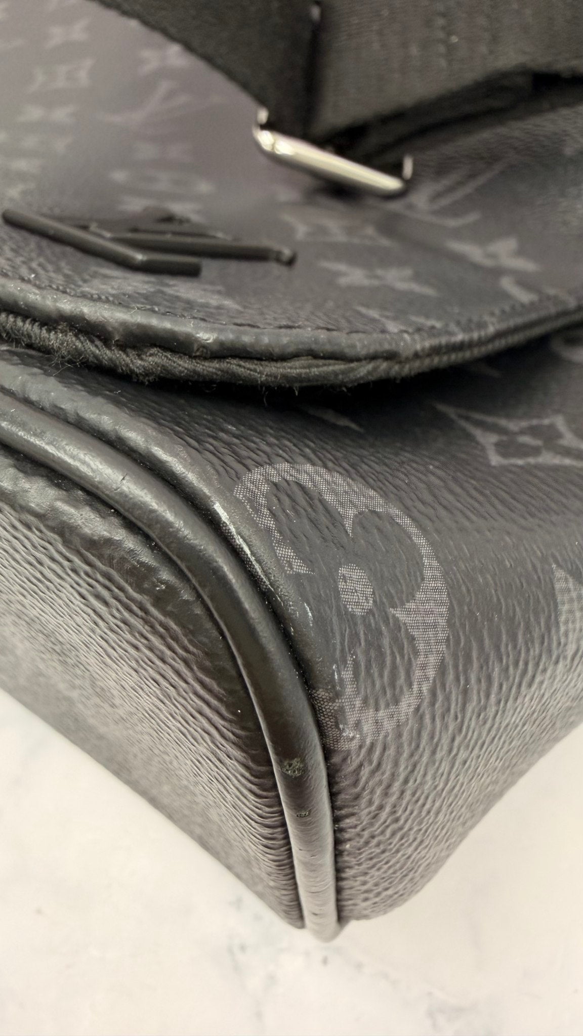 Louis Vuitton Black Monogram District PM Messenger Bag