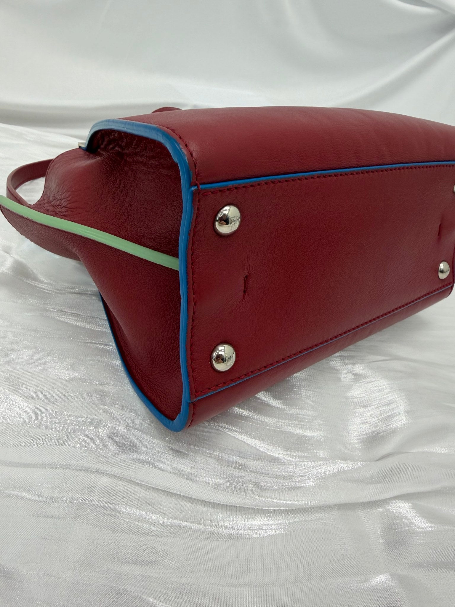 Fendi Burgundy Leather Mini 3Jours 2Way Tote