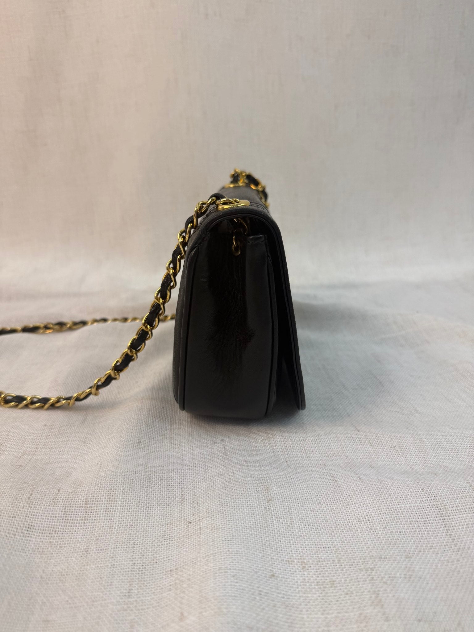 Chanel Black Lambskin Timeless CC Flap Bag