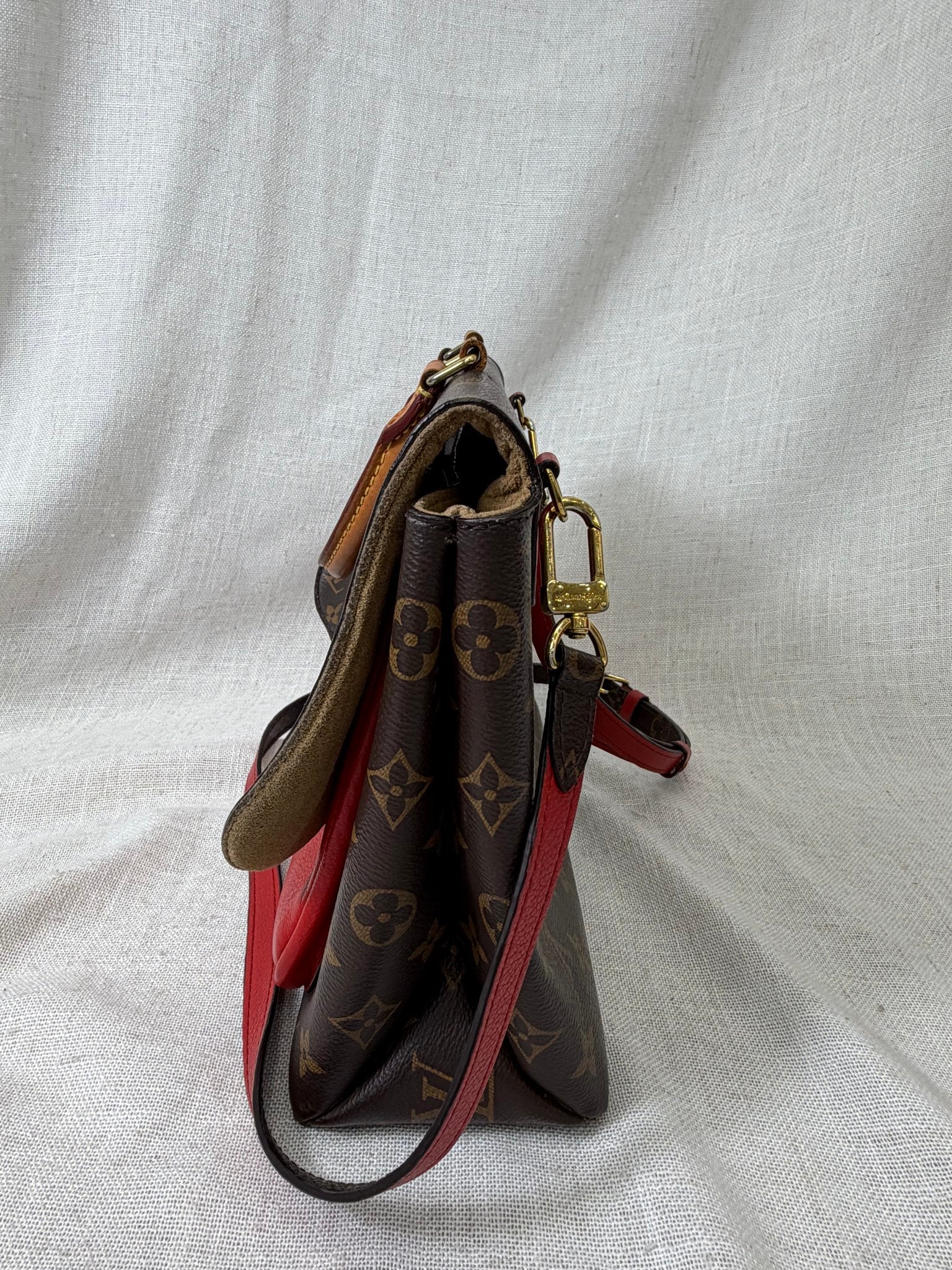 Louis Vuitton Monogram Red Leather Marignan Messenger Bag