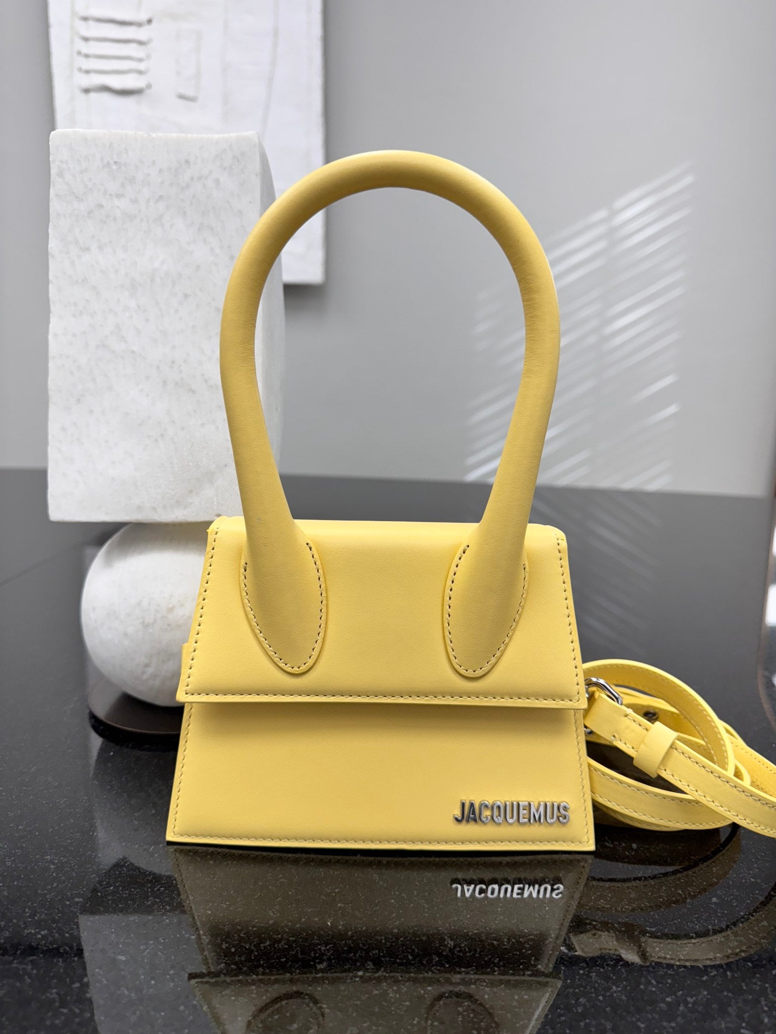 Jacquemus Yellow Leather Le Chiquito 2Way Bag