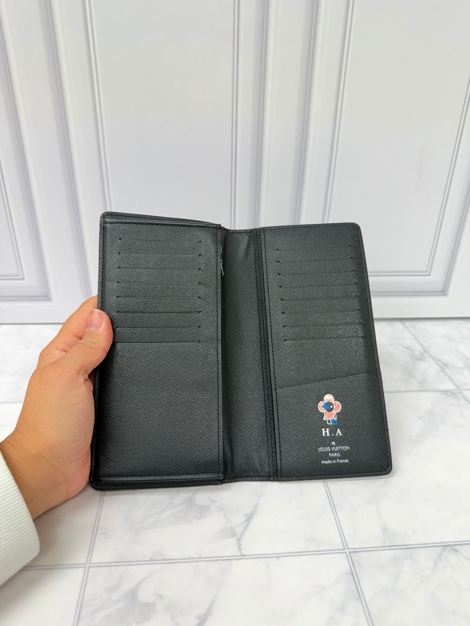 Louis Vuitton Monogram Eclipse Brazza Wallet 