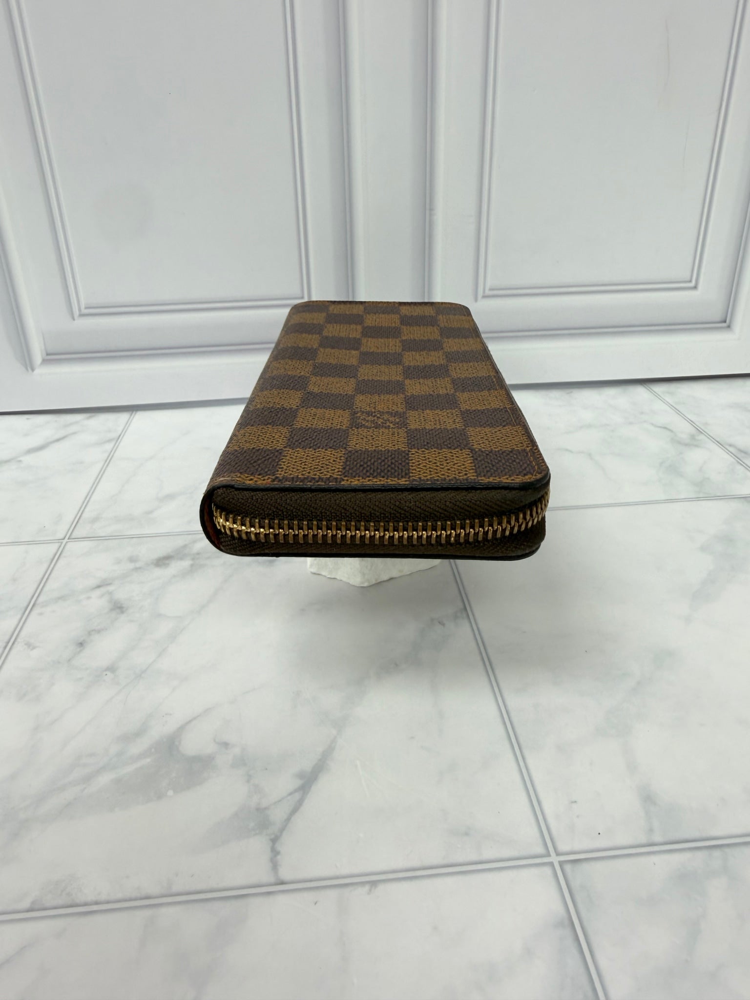 Louis Vuitton Damier Ebene Portefeuille Clemence Zippy Wallet 