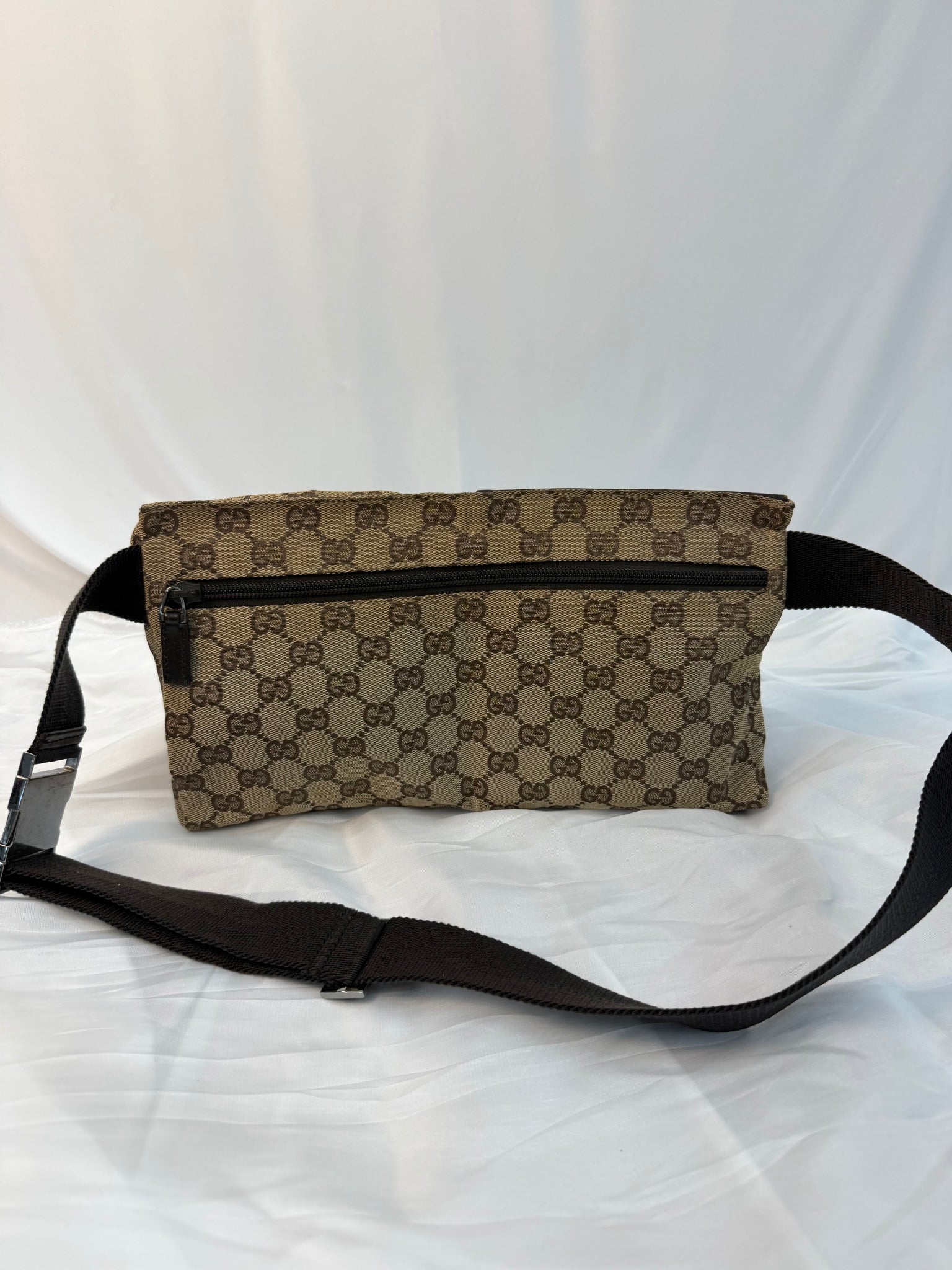 Gucci Brown Canvas GG Print Belt Bag