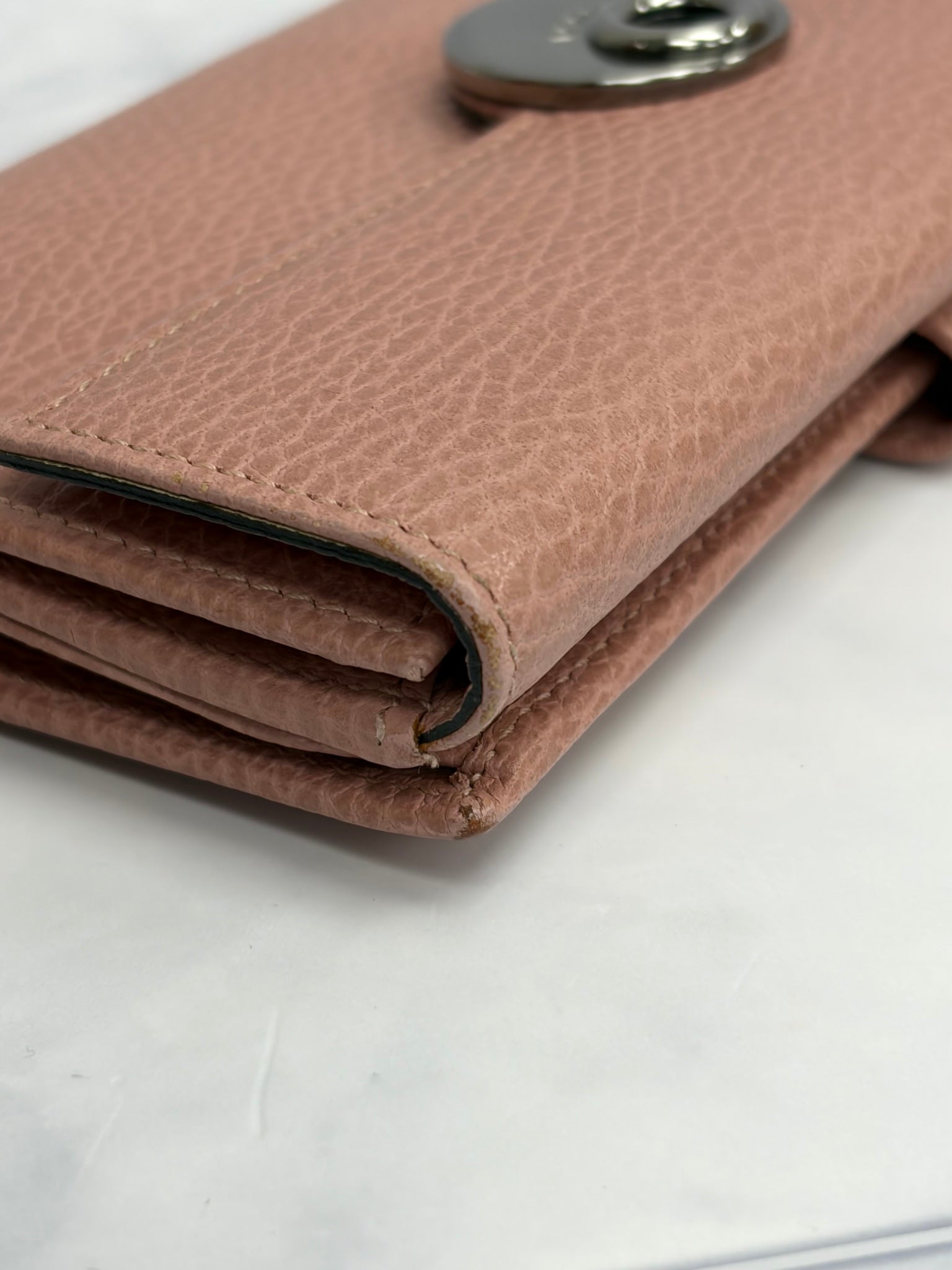 Gucci Dusty Pink Leather Long Wallet