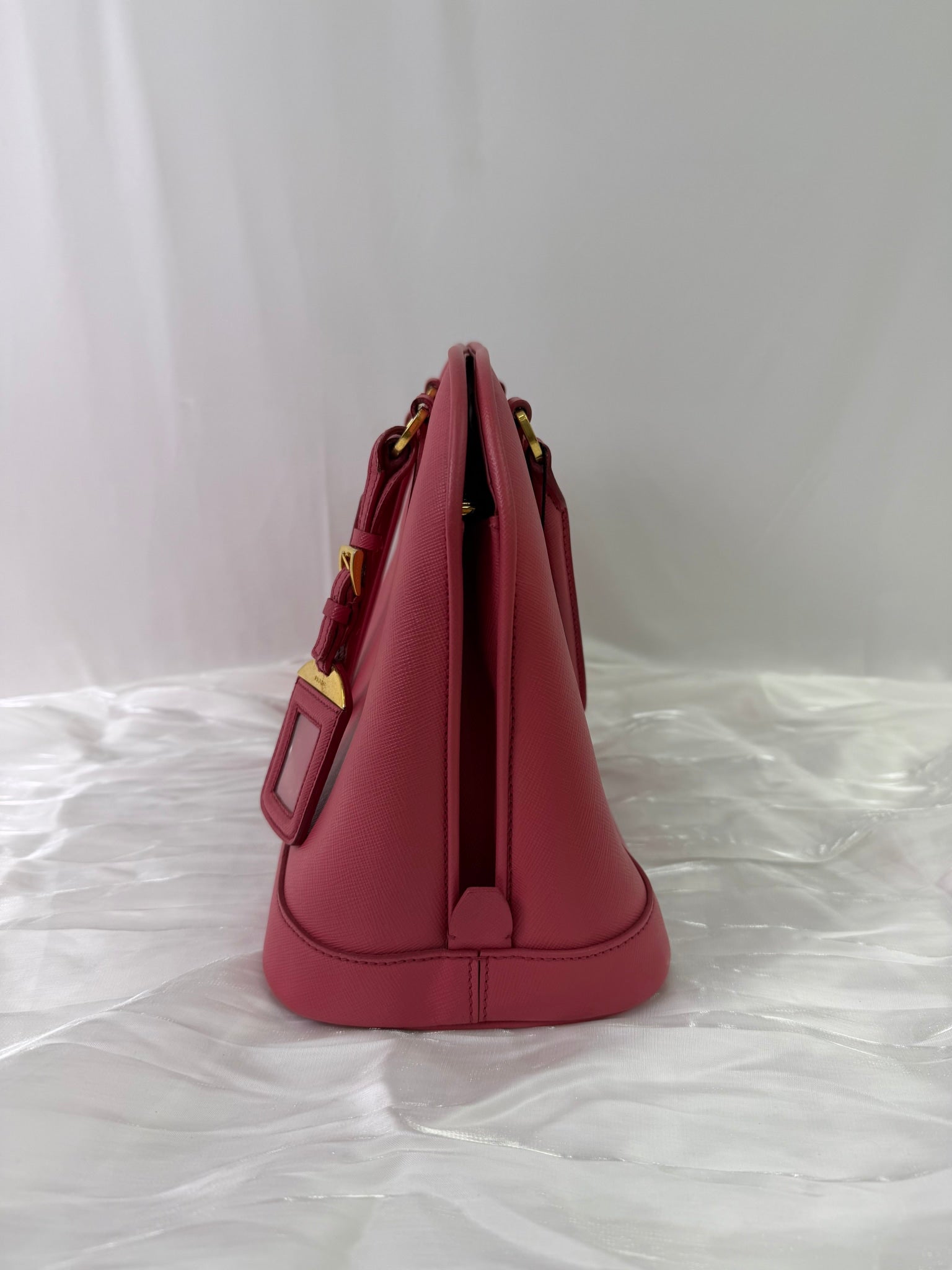 Prada Pink Saffiano Leather Dome Bag