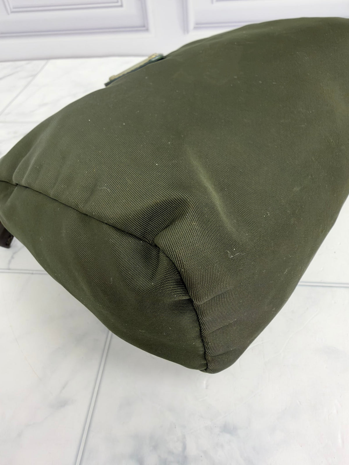 Prada Green Nylon Zippy Cosmetic Pouch