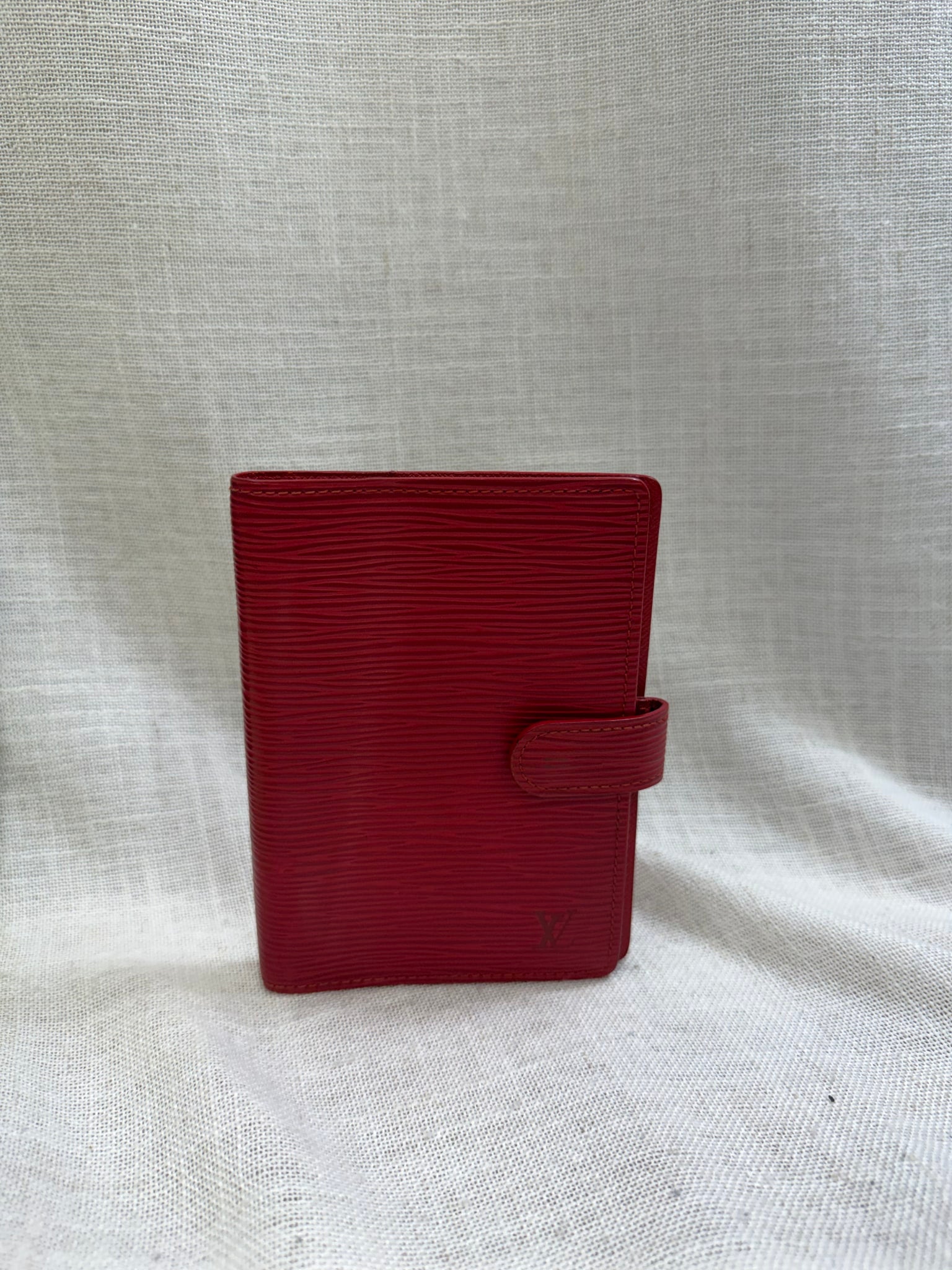 Louis Vuitton Red Epi Leather Passport Agenda Cover 