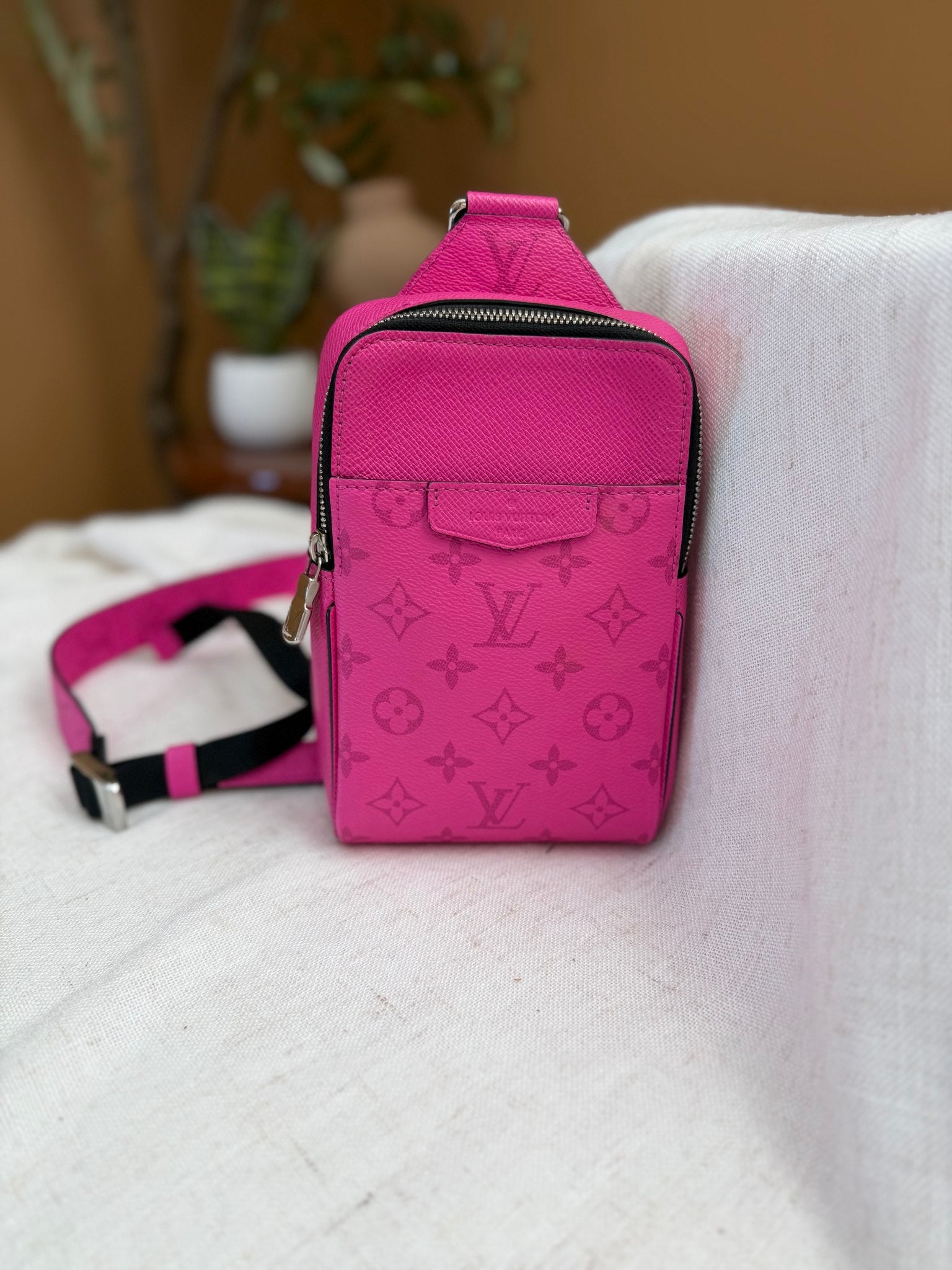 Louis Vuitton Hot Pink Monogram Taigarama Outdoor Sling Bag
