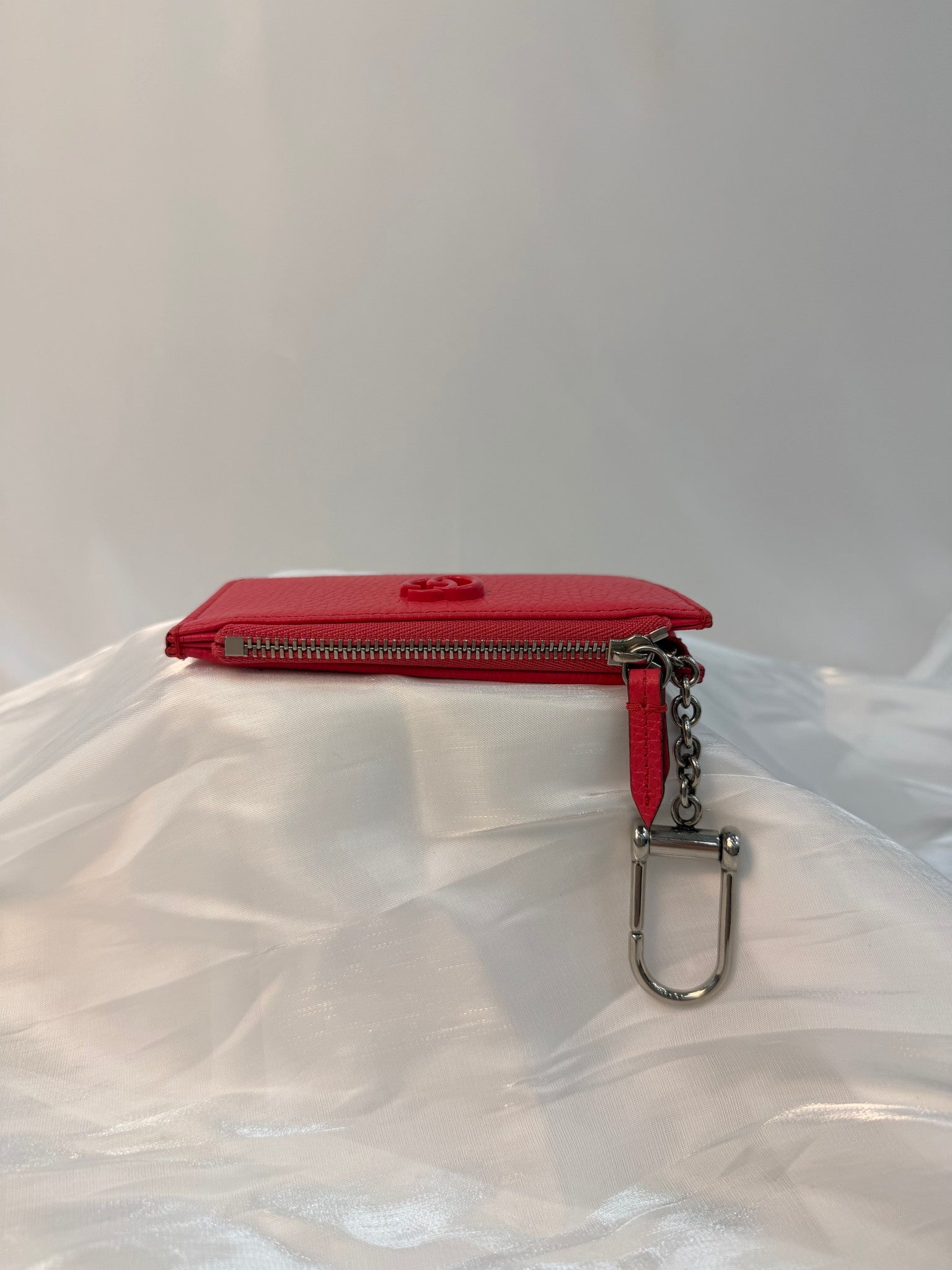 Gucci Coral Leather Marmont Card Case