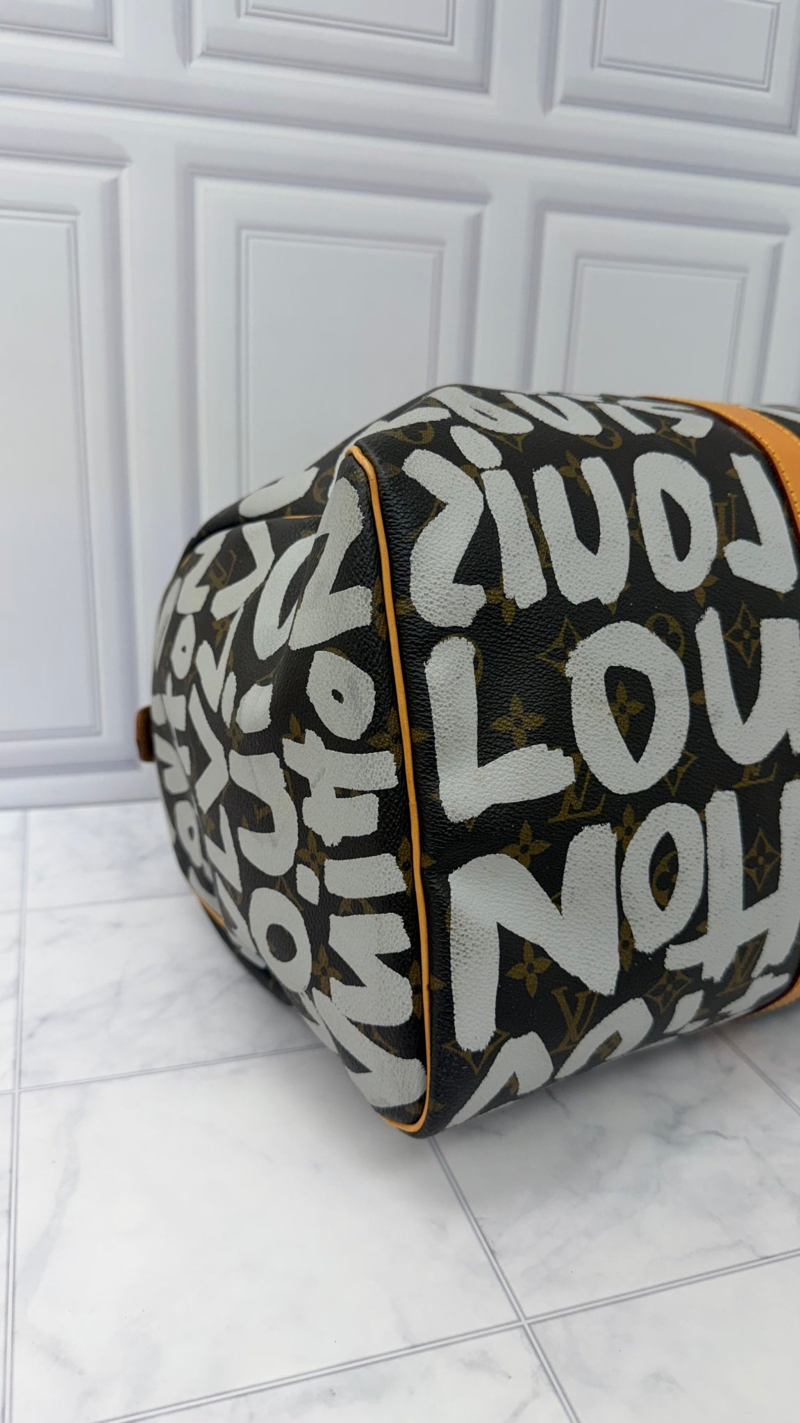 Louis Vuitton Monogram x Stephen Sprouse White Graffiti Keepall 50 