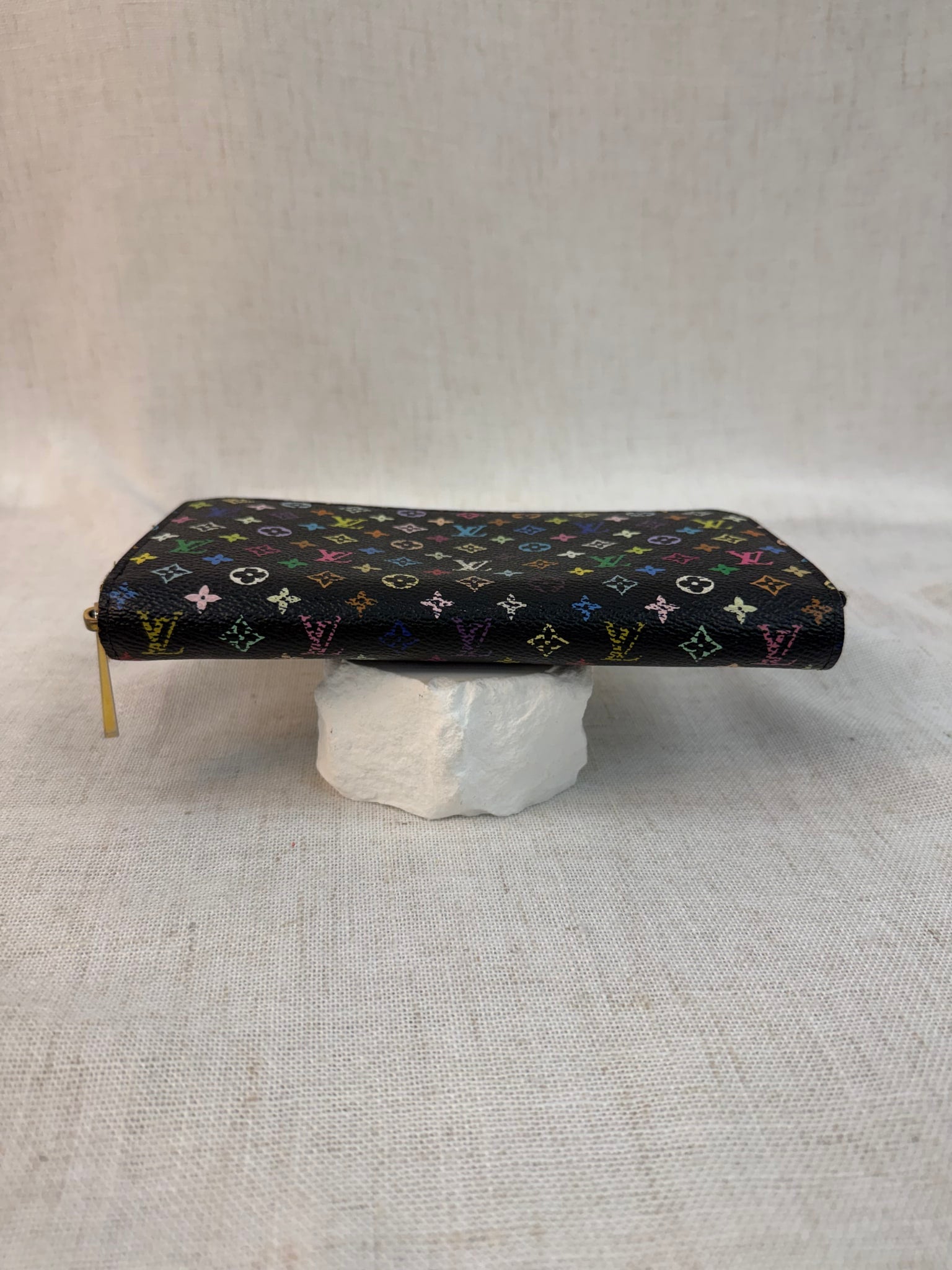 Louis Vuitton Black Multicolor Zippy Wallet