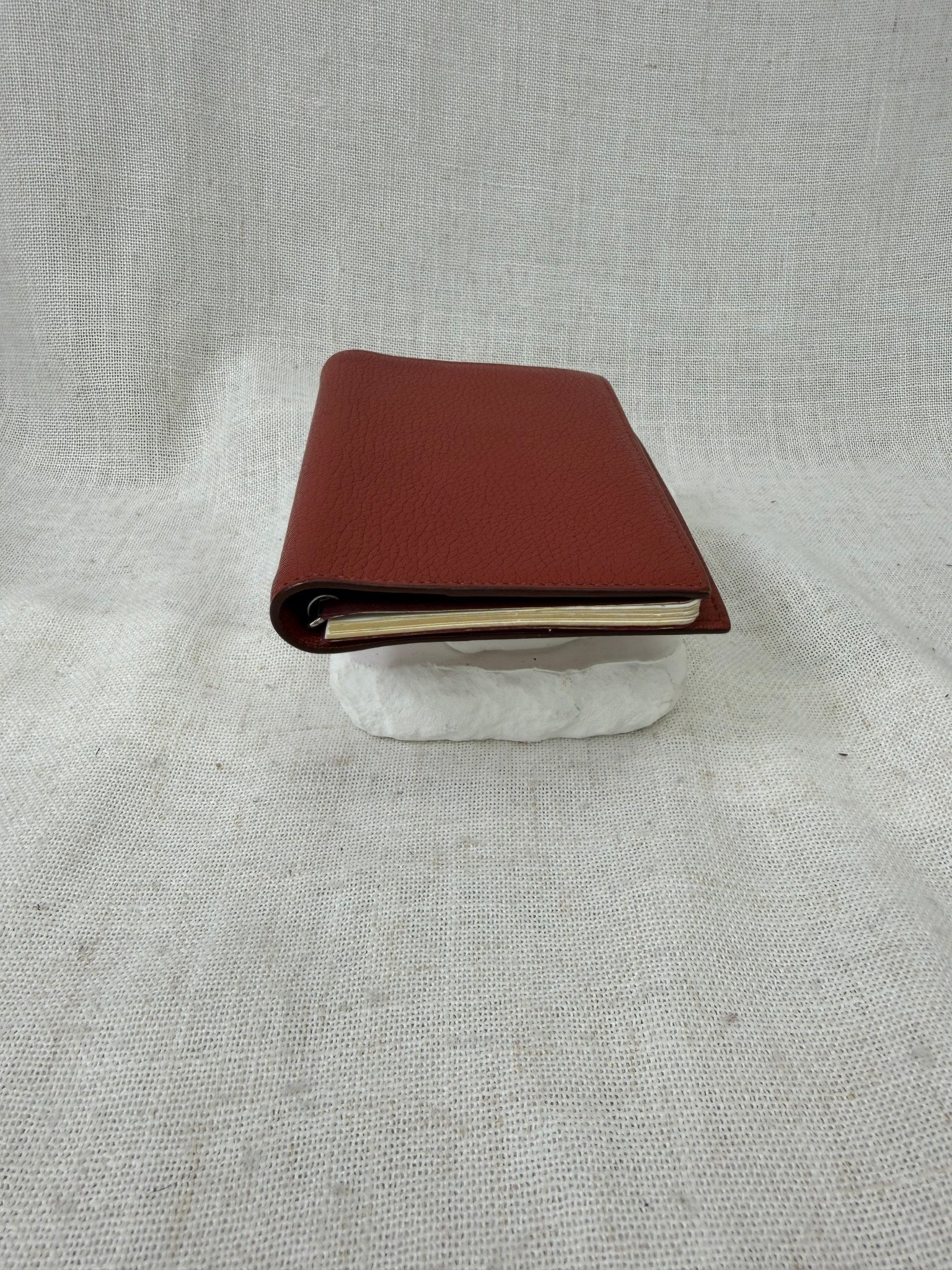 Hermes Brick Red Leather Notebook Cover 