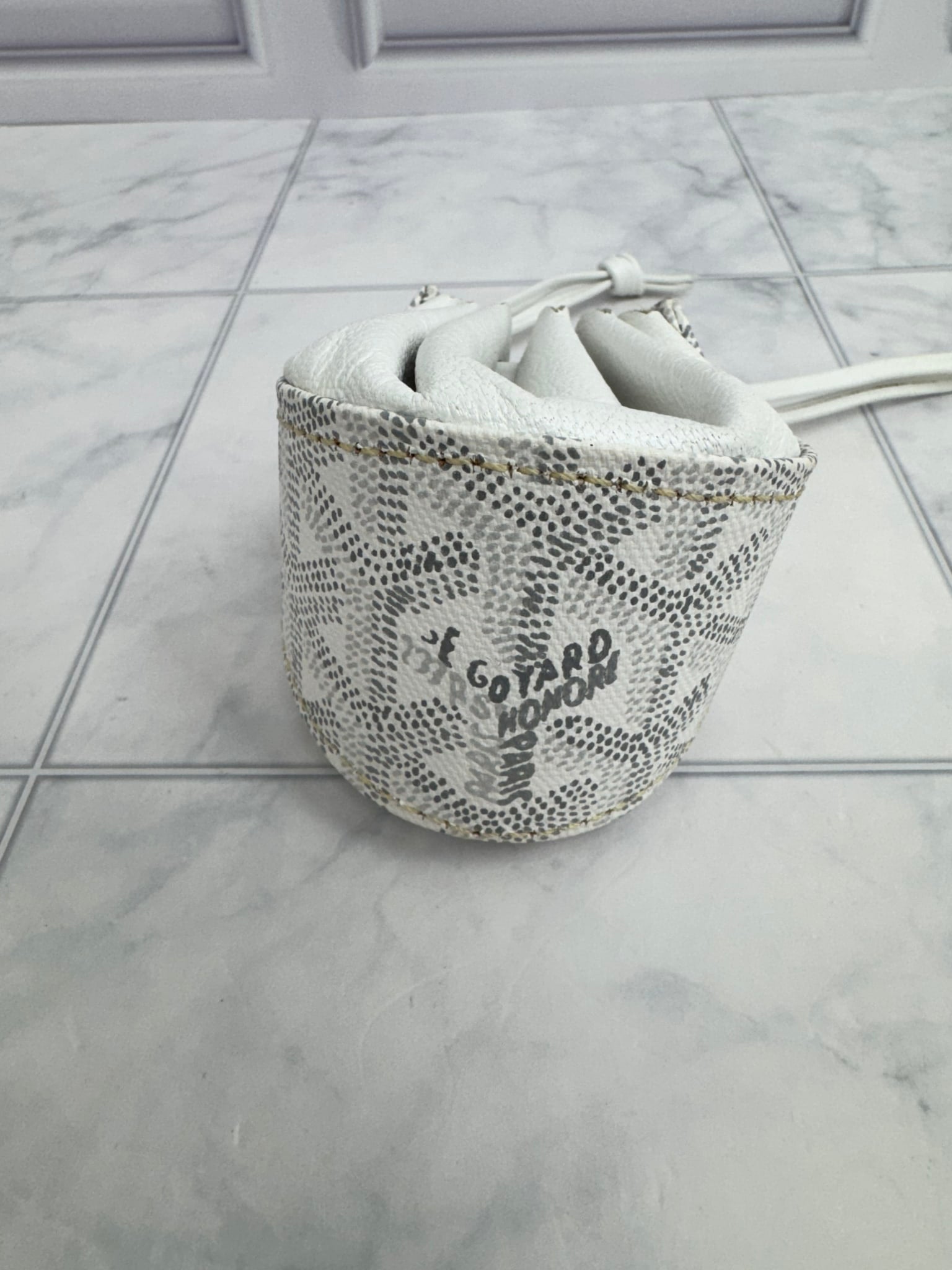 Goyard White Goyardine Coated Canvas And Leather Mini Coin Purse