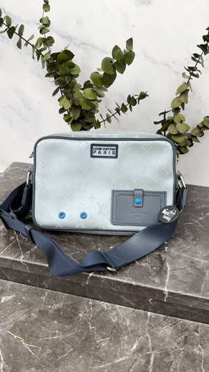 Louis Vuitton Silver Monogram Satellite Alpha Messenger Bag
