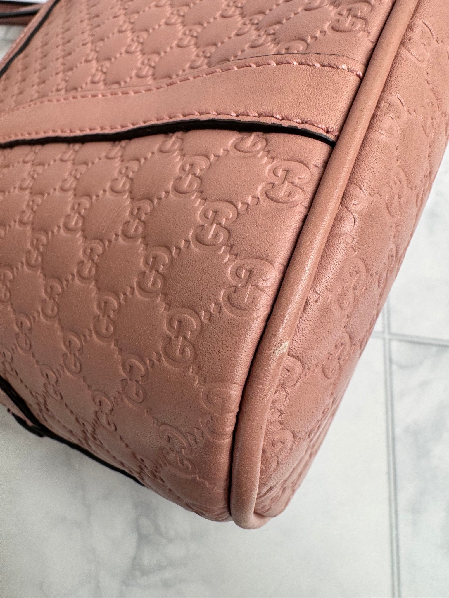 Gucci Pink Microguccissima Leather Mini Dome Bag