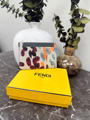 BRAND NEW - Fendi Multicolor Leather Card Case